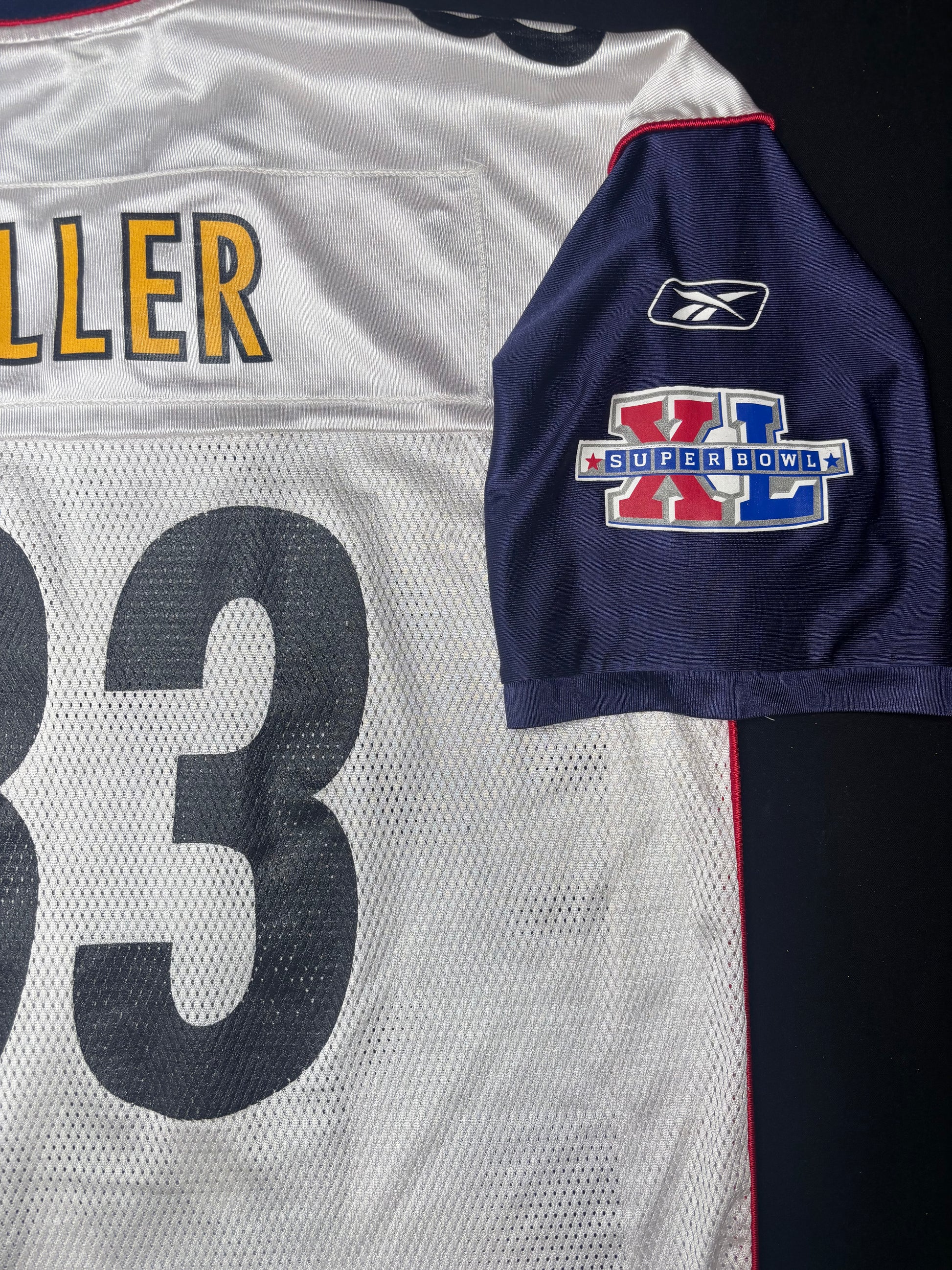 Pittsburgh Steelers Heath Miller Super Bowl 40 Reebok Football Jersey Size: Large