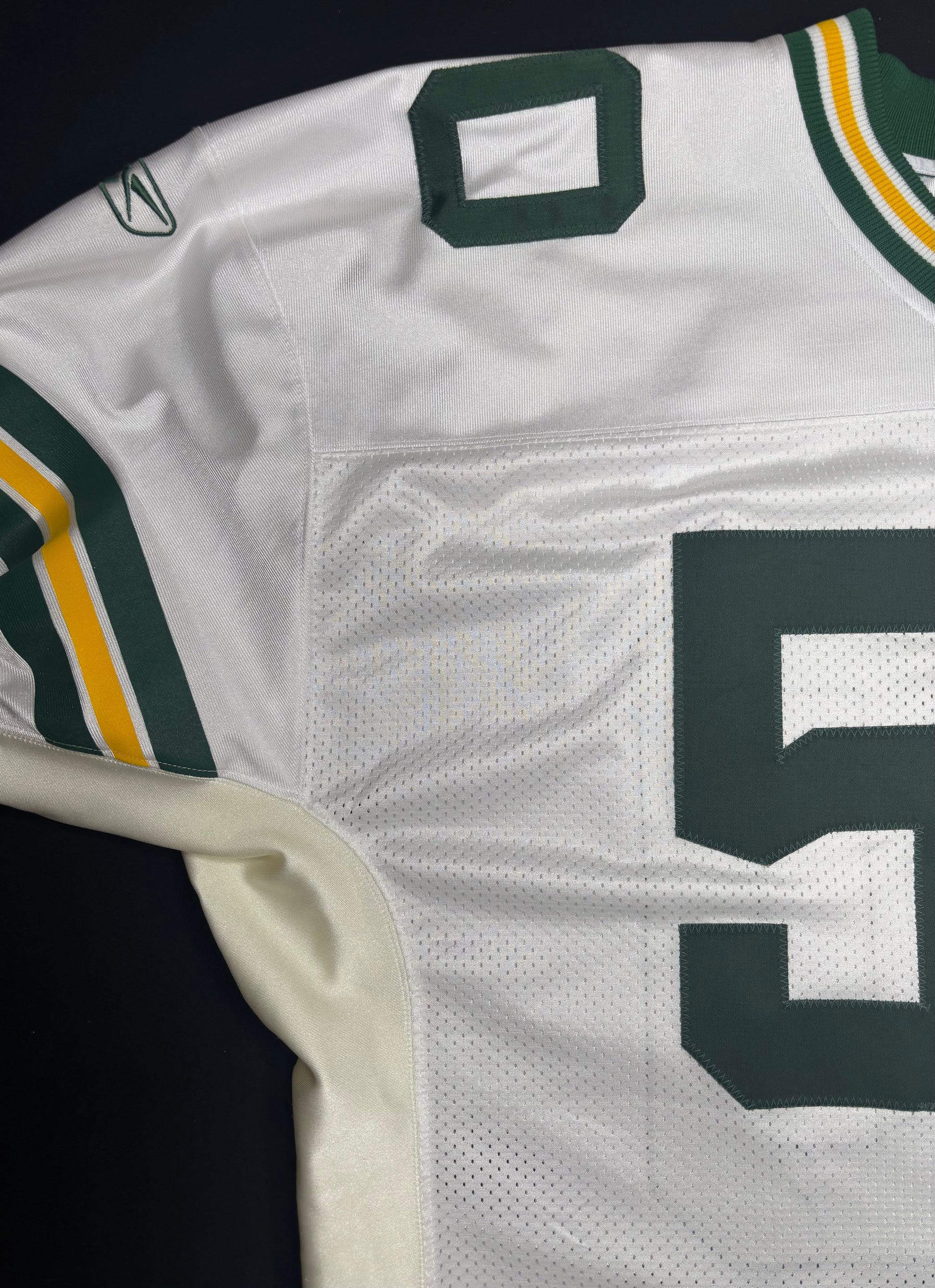 Vintage Green Bay Packers AJ Hawk Authentic Reebok Football Jersey Size: 52