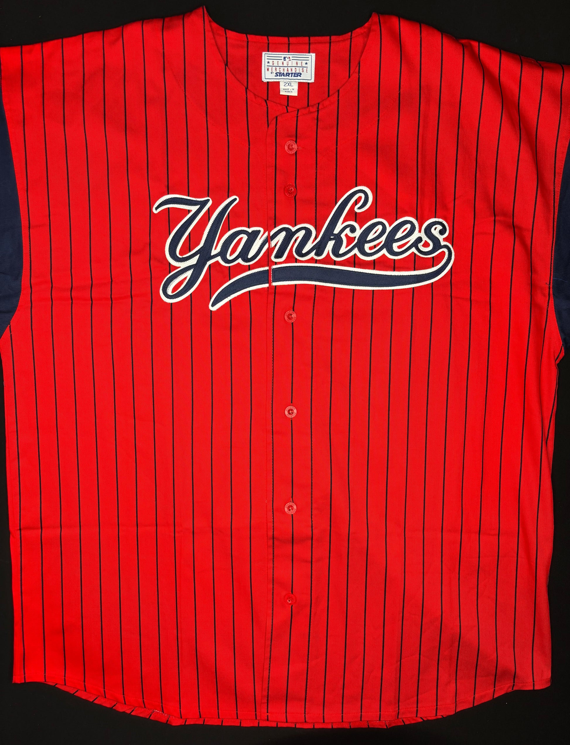 New York Yankees Starter 1/4 cut sleeves Baseball Jersey Size: XXXL