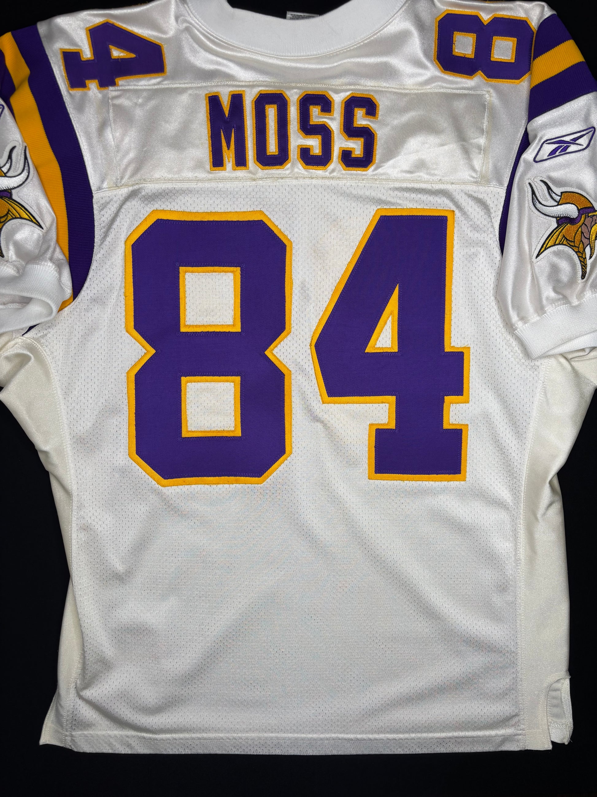 Minnesota Vikings Randy Moss Reebok Authentic w/ 40 Years Patch Football Jersey Size: 52
