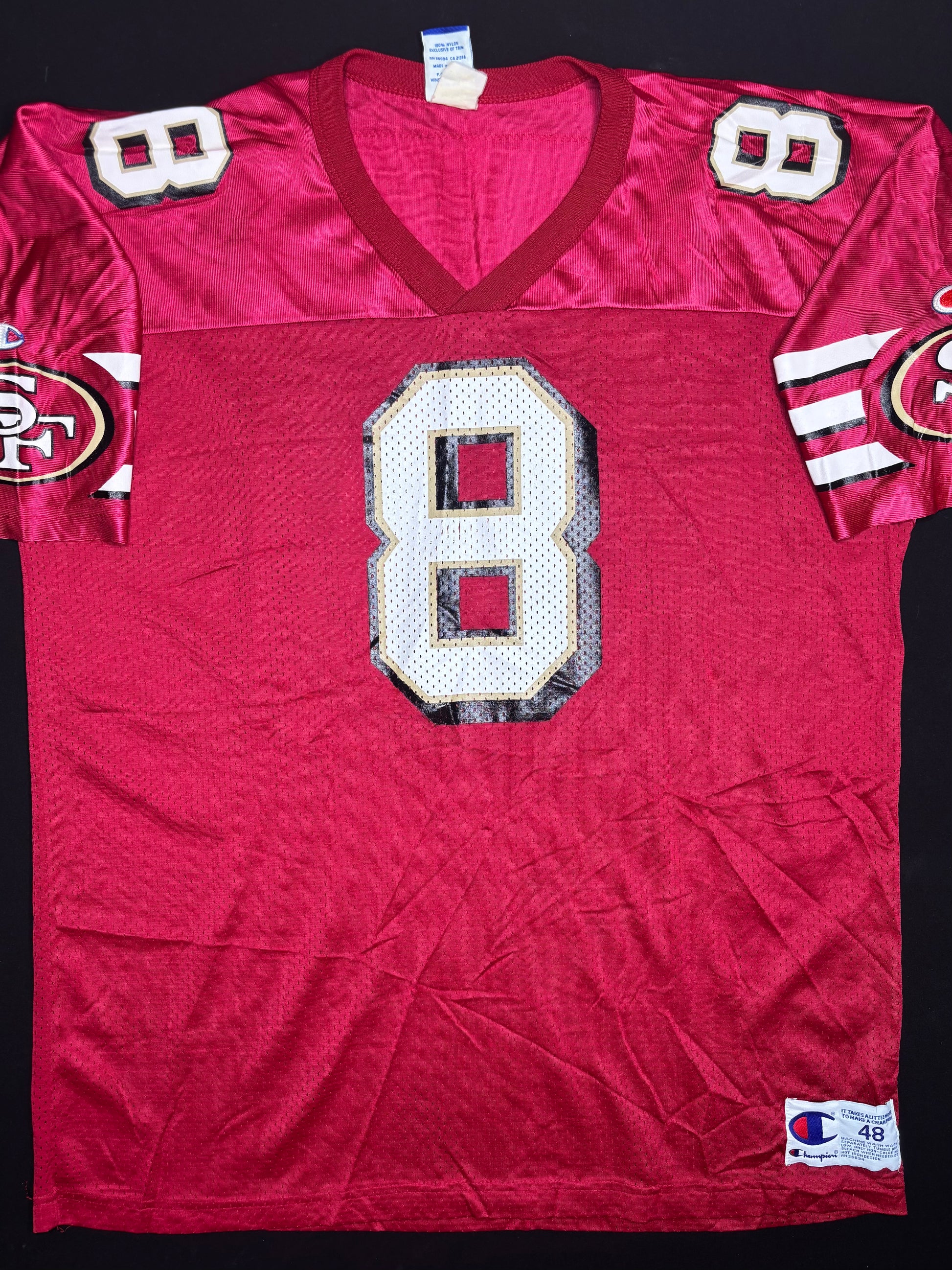 Vintage San Francisco 49ers Steve Young Champion Football Jersey Size: 48
