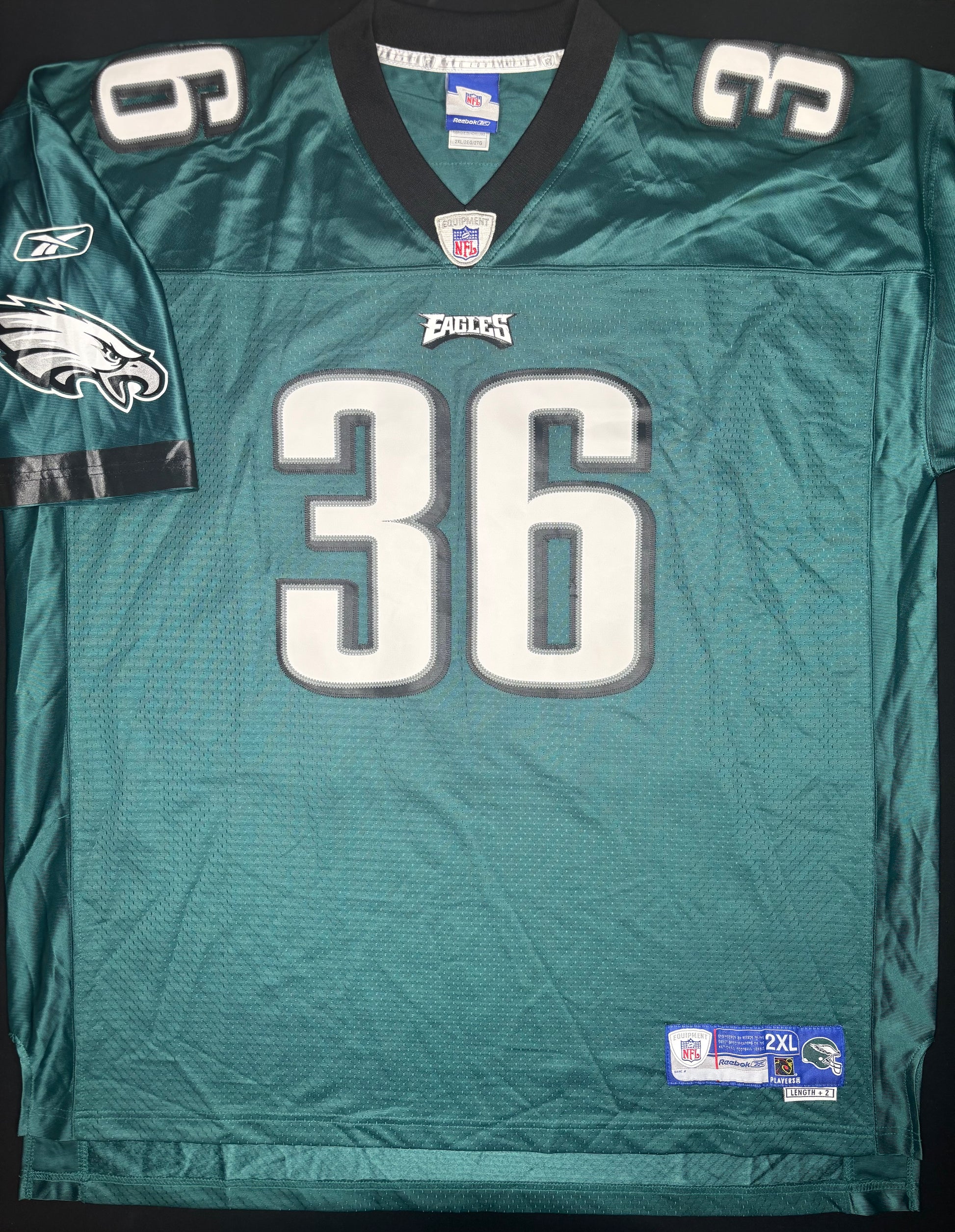 Philadelphia Eagles Brian Westbrook Reebok Helmet Tag Football Jersey Size: XXL