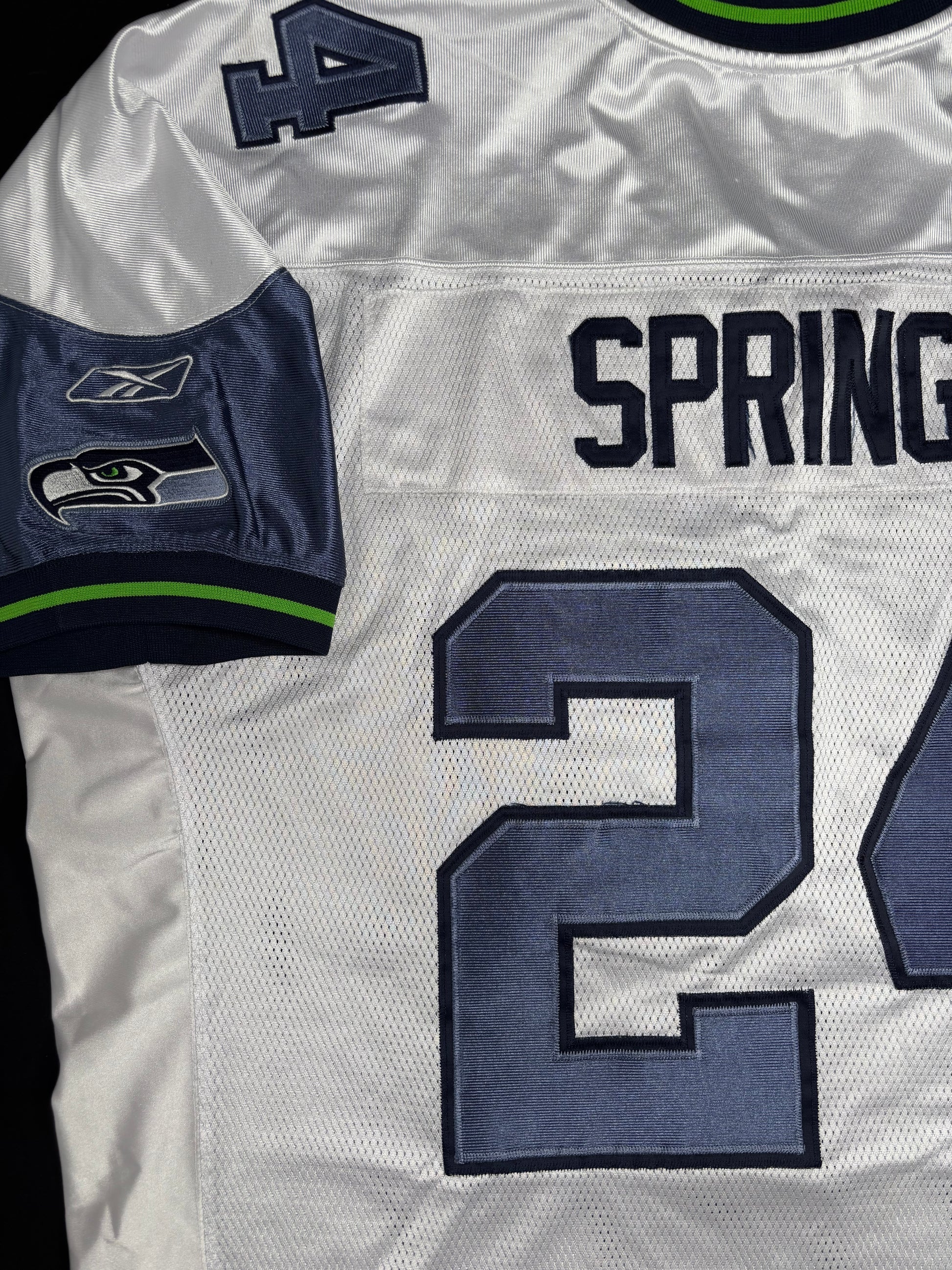 Seattle Seahawks Shawn Springs Reebok Authentic Football Jersey Size: 56