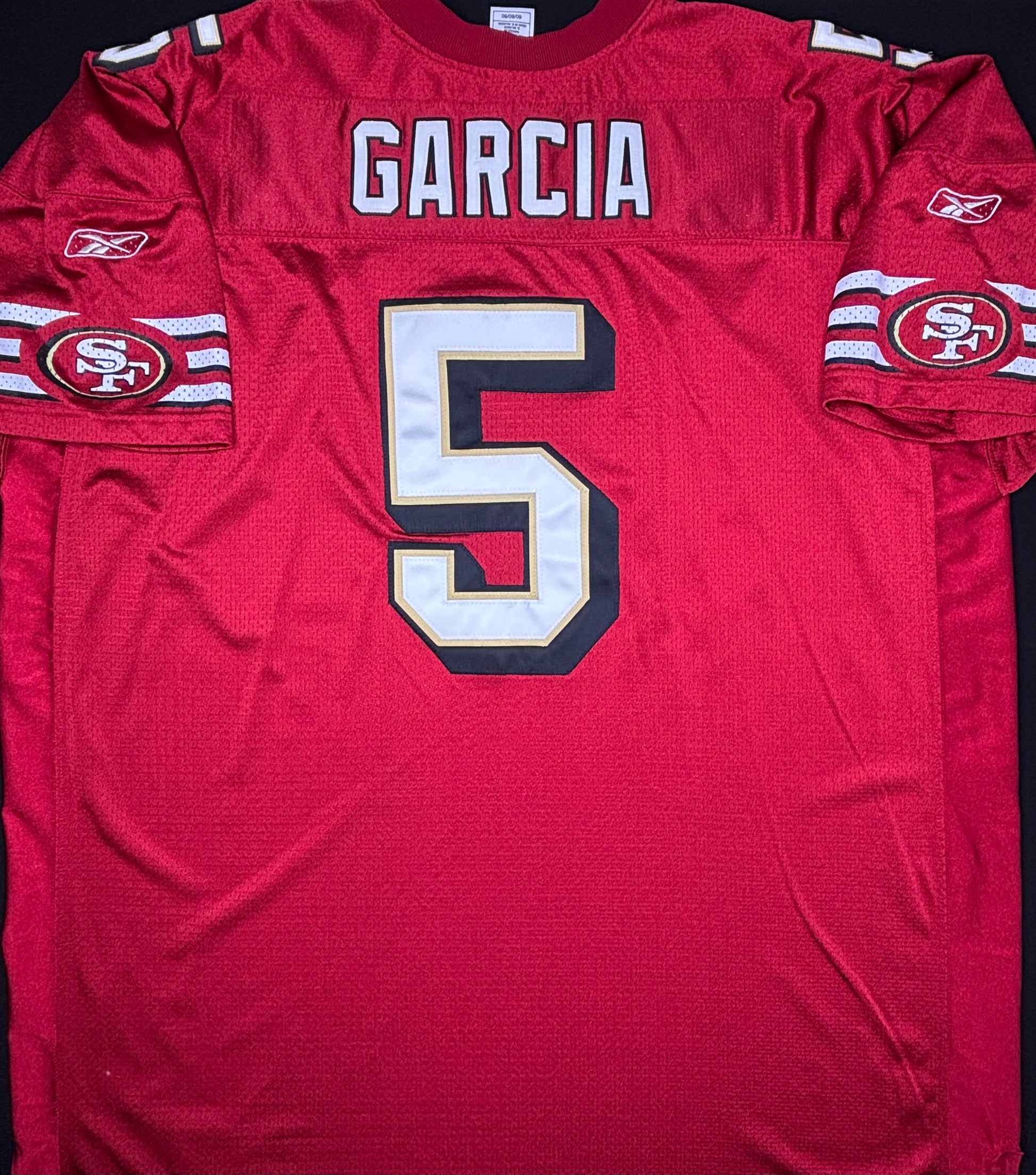 San Francisco 49ers Jeff Garcia Reebok Authentic Football Jersey Size: 60
