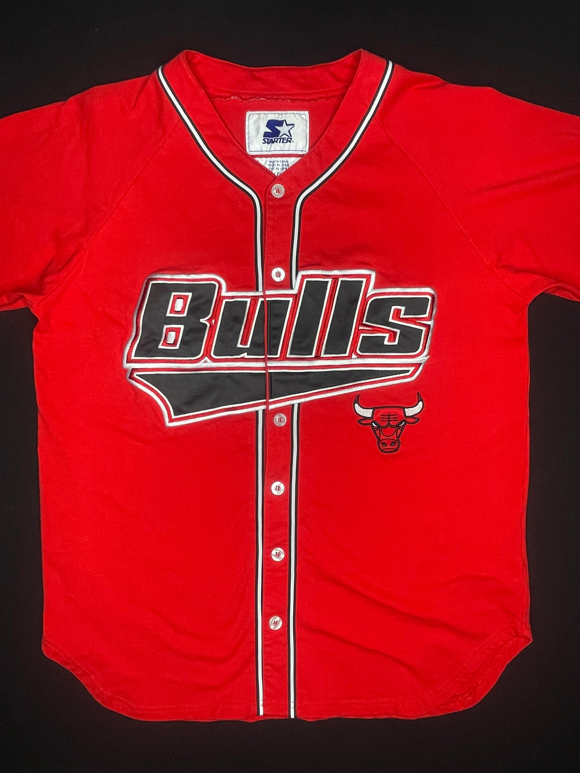 Vintage Chicago Bulls Starter Baseball Jersey Size: Large