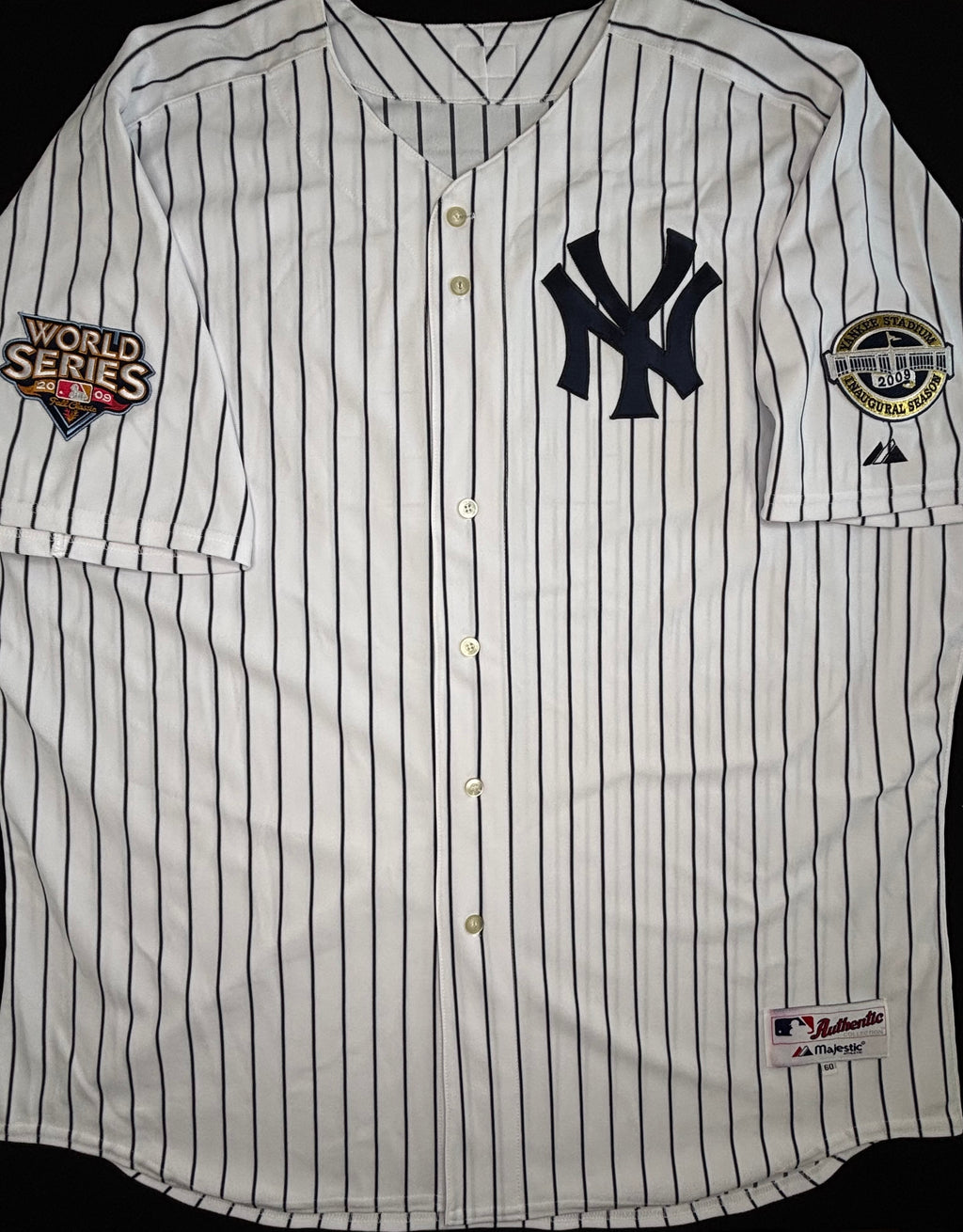 New York Yankees Mariano Rivera 2009 Authentic Majestic Baseball Jersey w/ Patches Size: 60