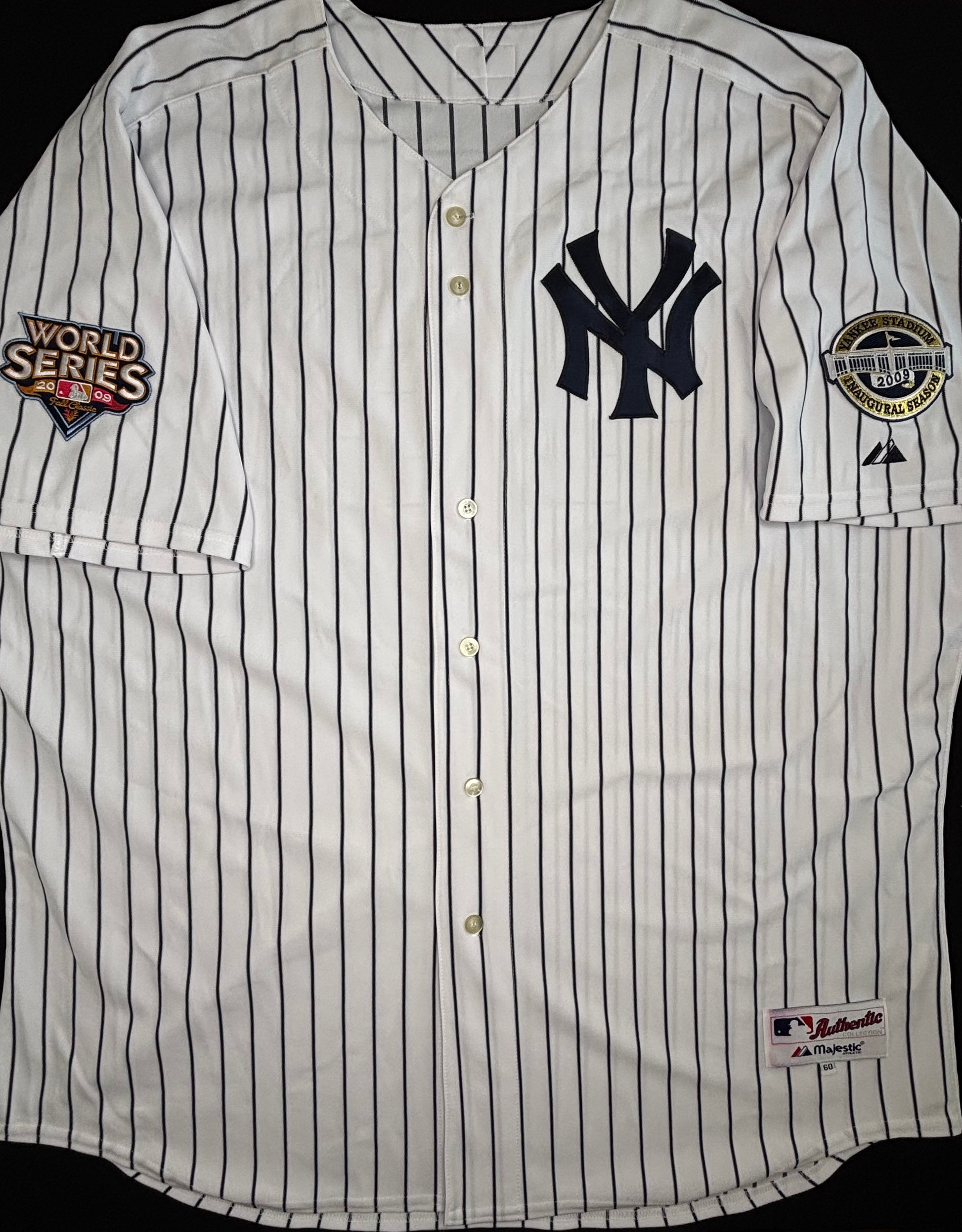 New York Yankees Mariano Rivera 2009 Authentic Majestic Baseball Jersey w/ Patches Size: 60