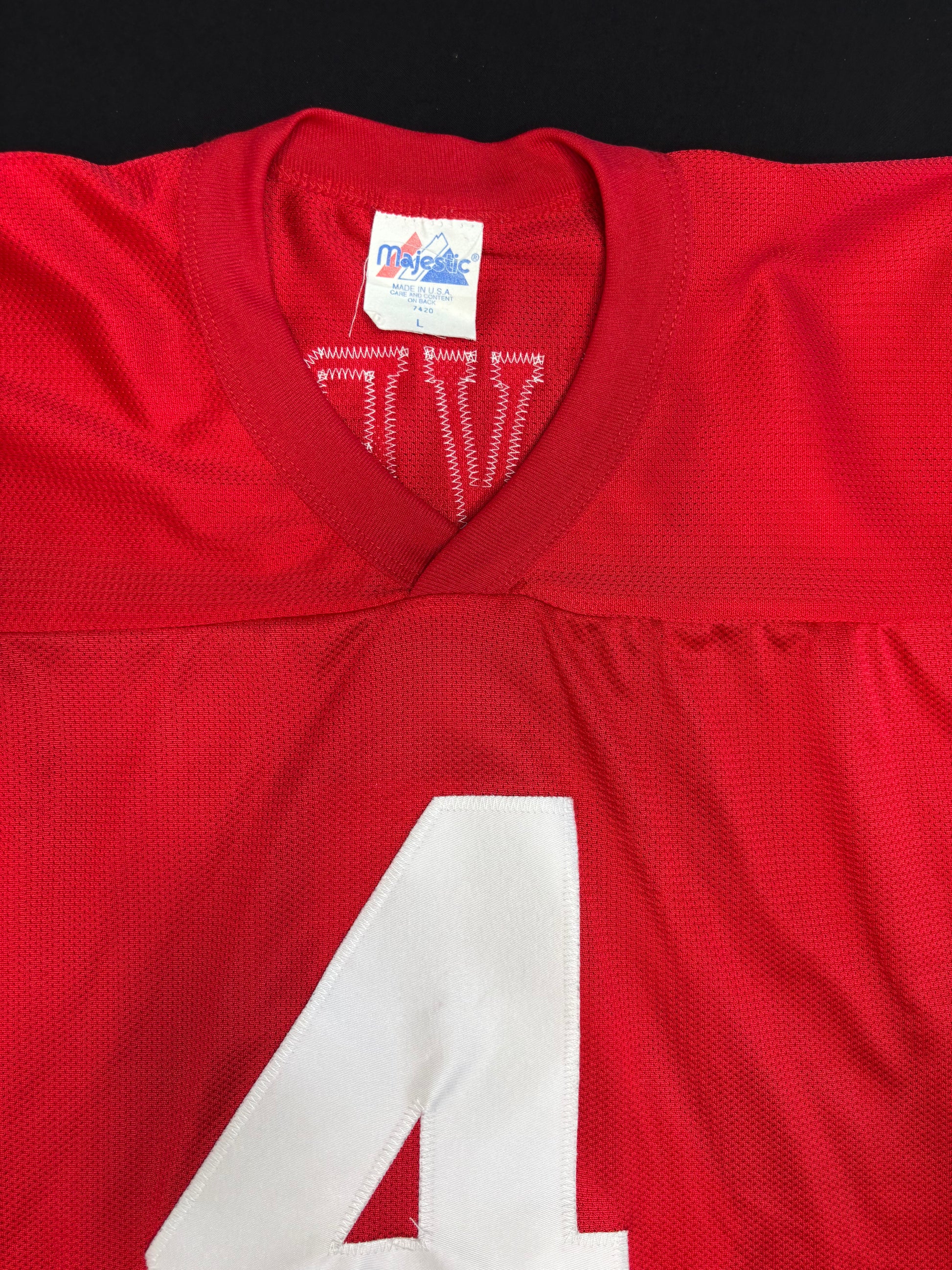 Green Bay Packers Brett Favre Practice Red Majestic Football Jersey Size: Large