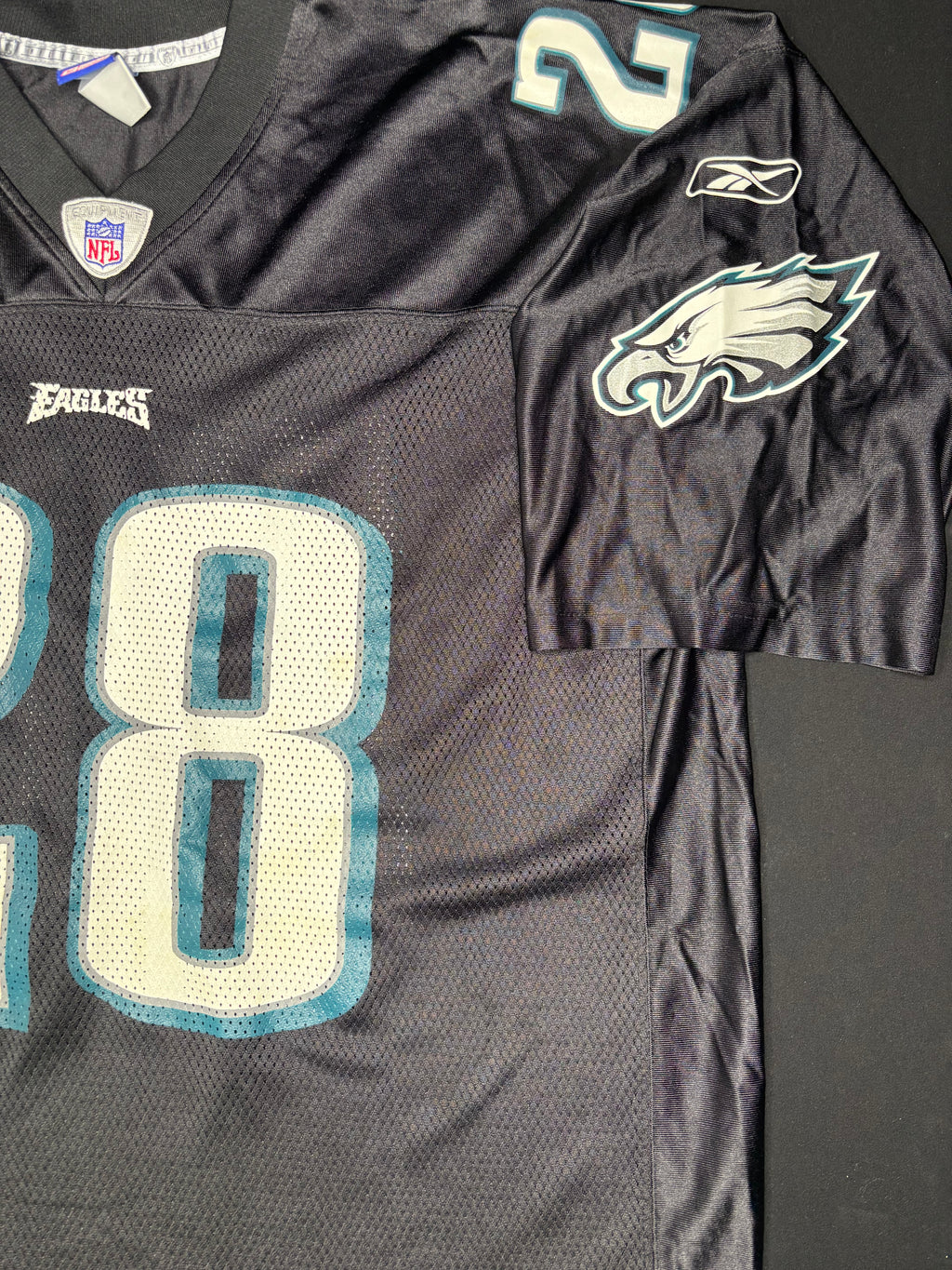 Philadelphia Eagles Correll Buckhalter Alt Black Reebok Football Jersey Size: XXL