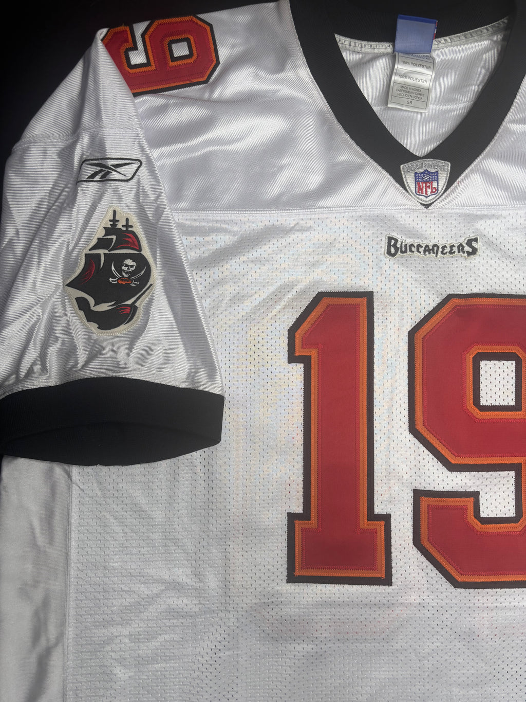 Tampa Bay Buccaneers Keyshawn Johnson Authentic Reebok Football Jersey Size: 56