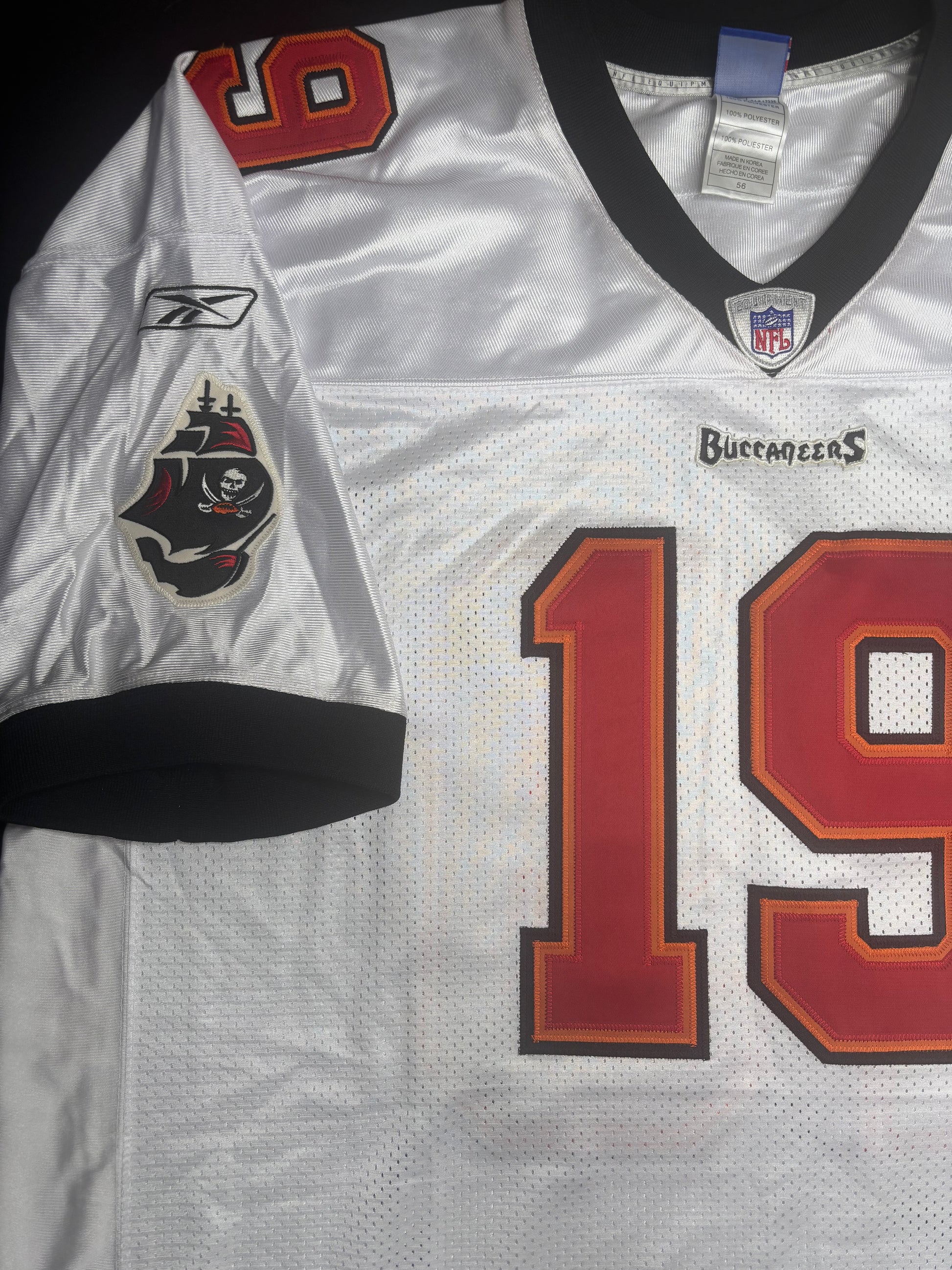 Tampa Bay Buccaneers Keyshawn Johnson Authentic Reebok Football Jersey Size: 56