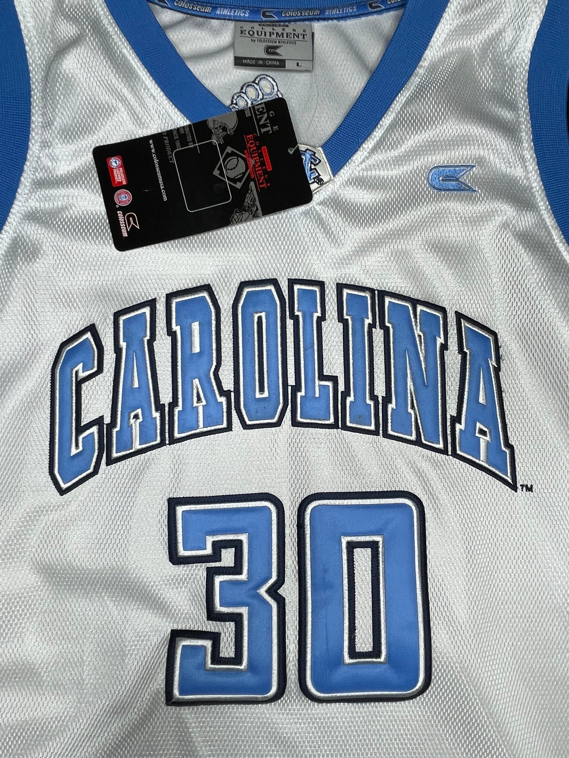 NWT North Carolina Tar Heels Rasheed Wallace Colosseum NCAA Basketball Jersey Size: Large