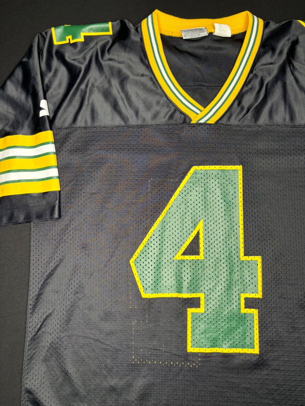 Vintage Green Bay Packers Brett Favre Alt Black Starter Football Jersey Size: 46
