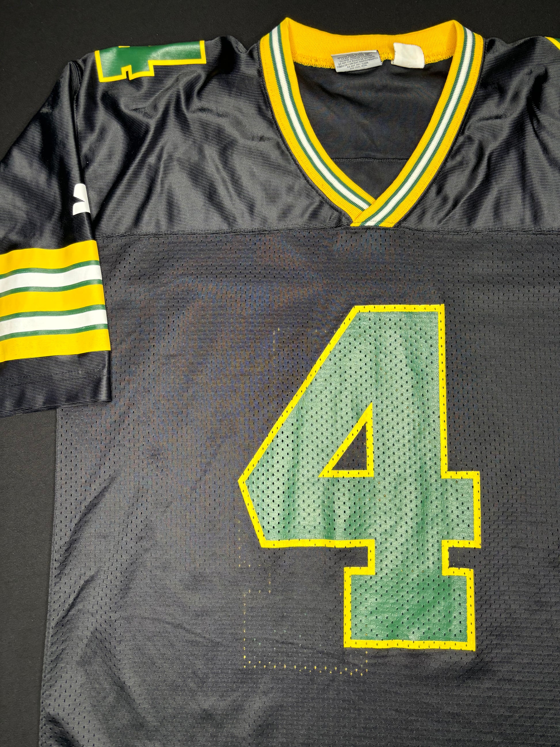 Vintage Green Bay Packers Brett Favre Alt Black Starter Football Jersey Size: 46