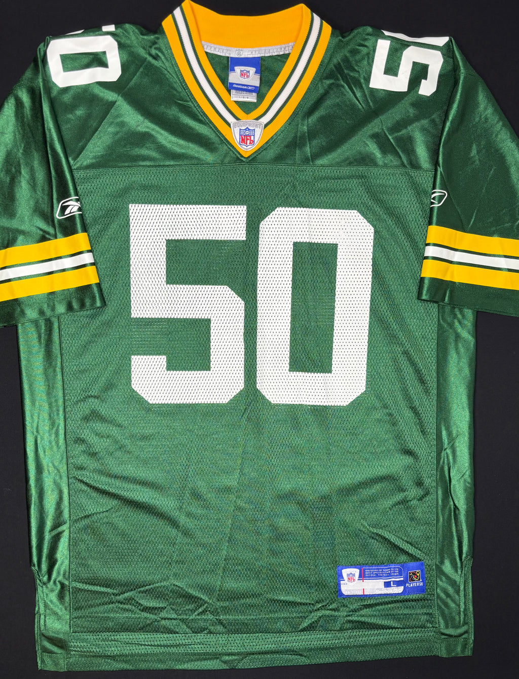 Green Bay Packers AJ Hawk Reebok Football Jersey Size: Large