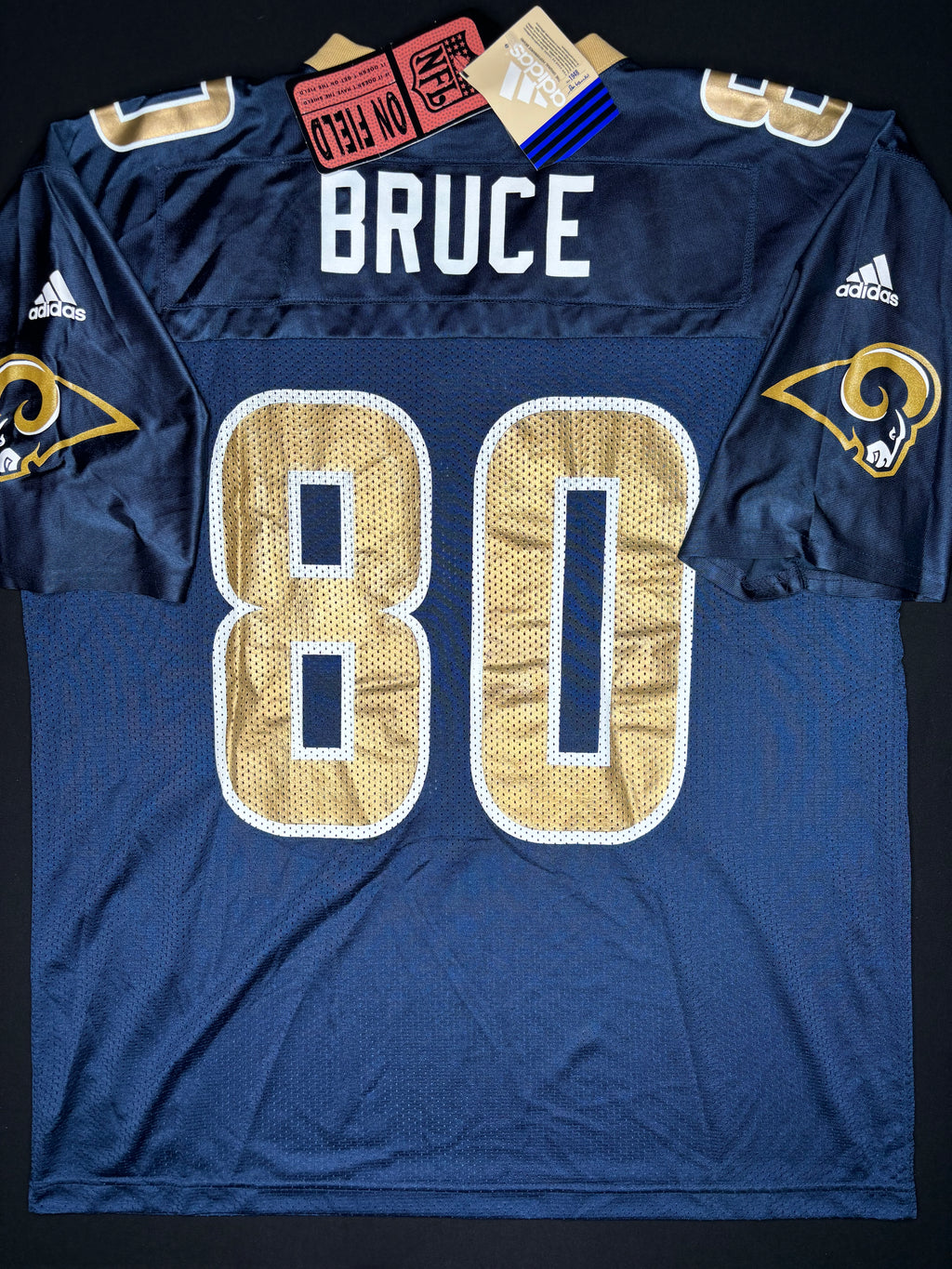 NWT Vintage St. Louis Rams Isaac Bruce Adidas Football Jersey Size: Large