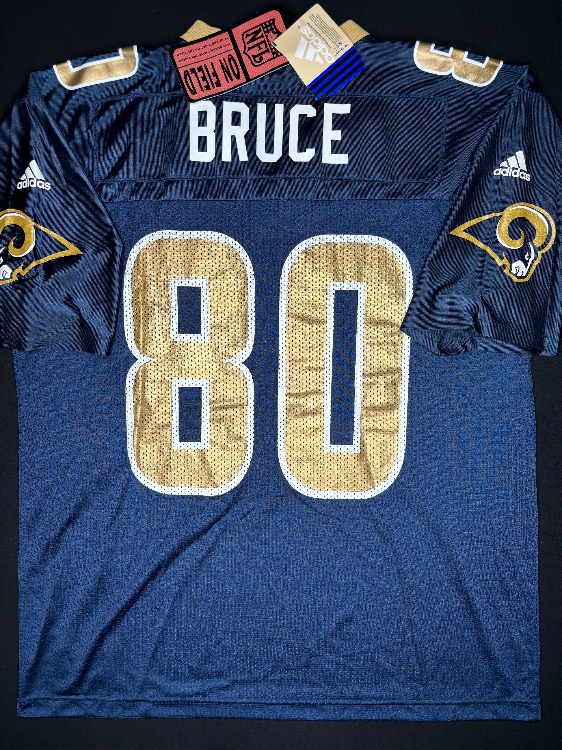 NWT Vintage St. Louis Rams Isaac Bruce Adidas Football Jersey Size: Large