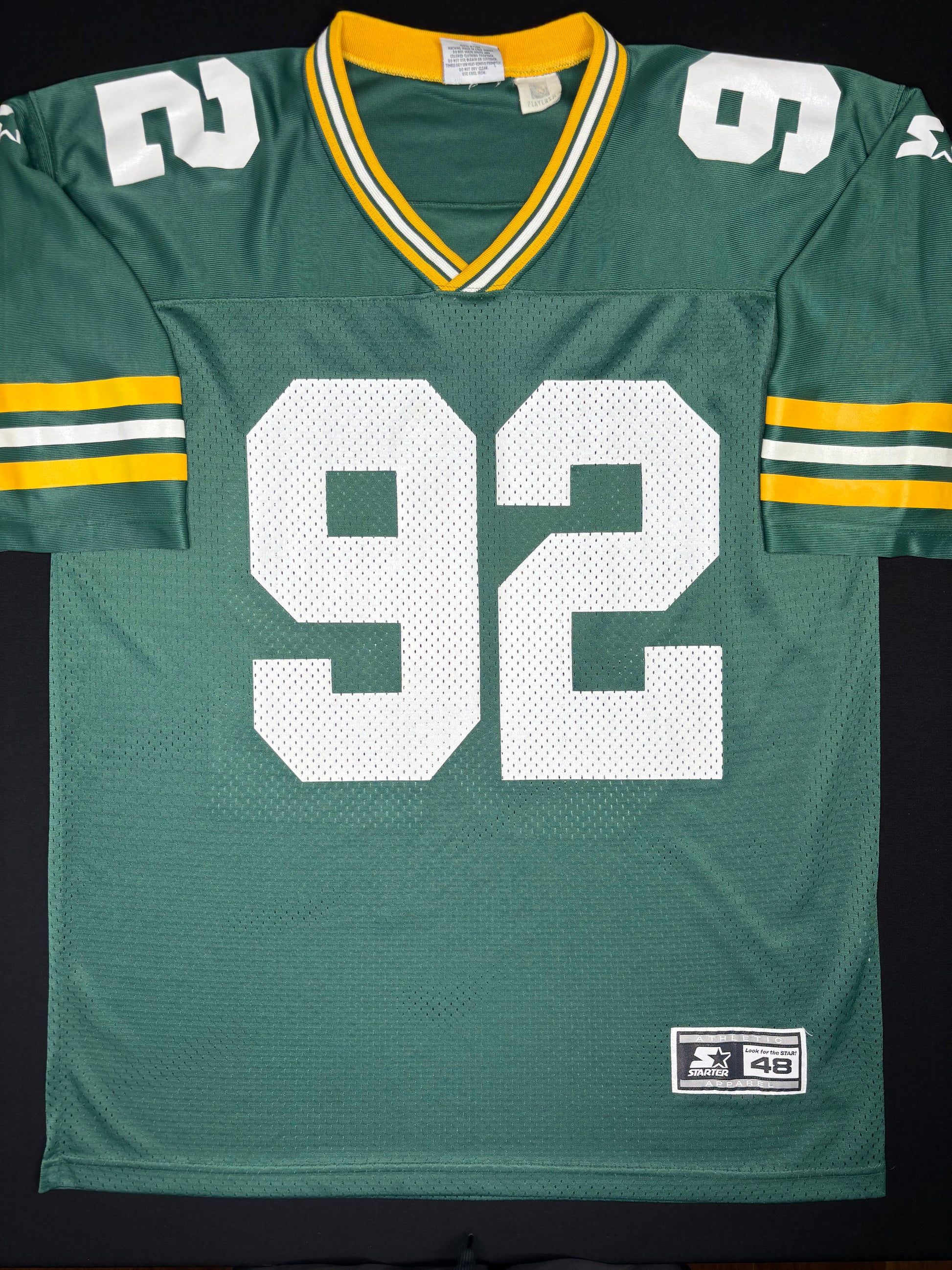 Green Bay Packers Reggie White Starter Football Jersey Size: 48