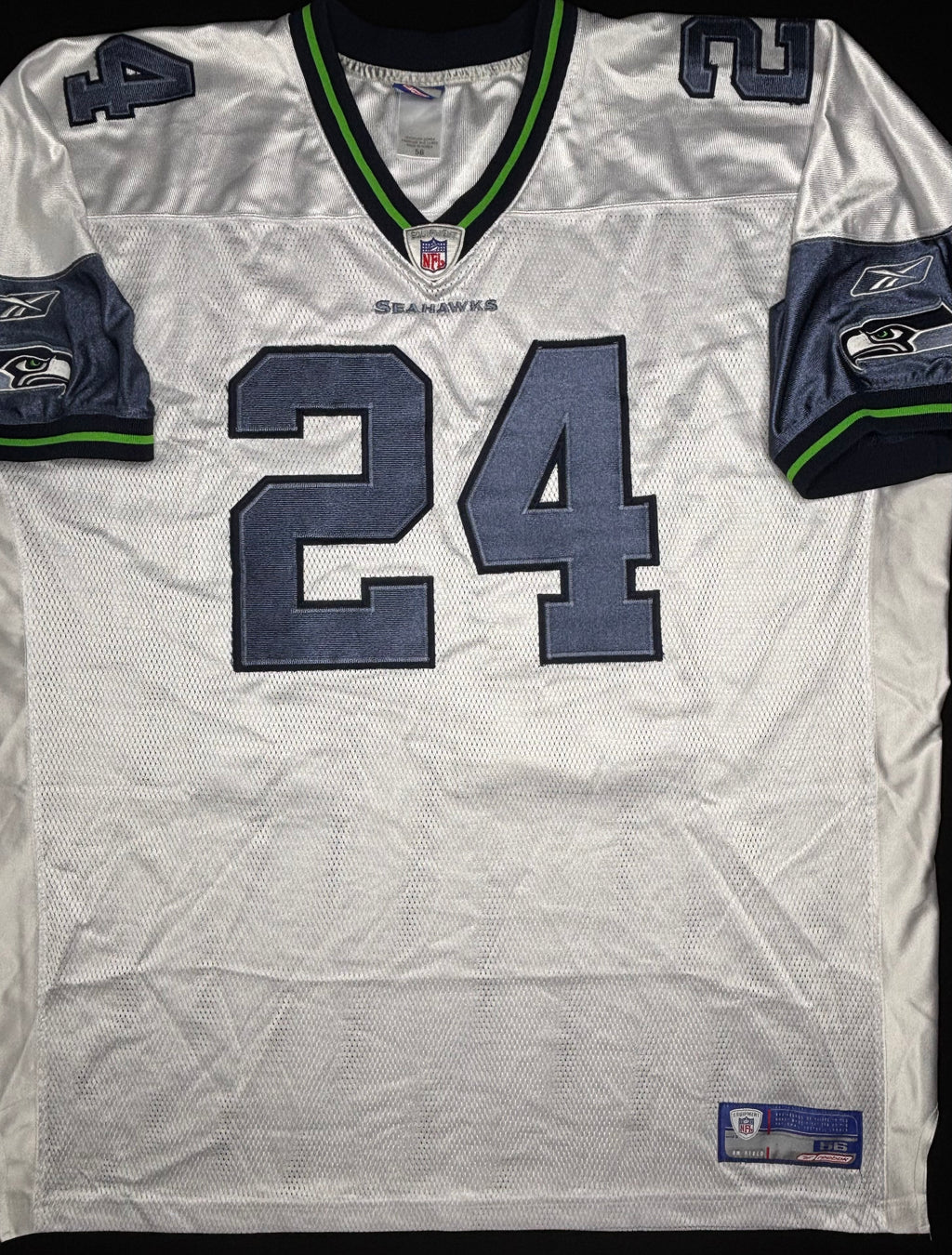 Seattle Seahawks Shawn Springs Reebok Authentic Football Jersey Size: 56