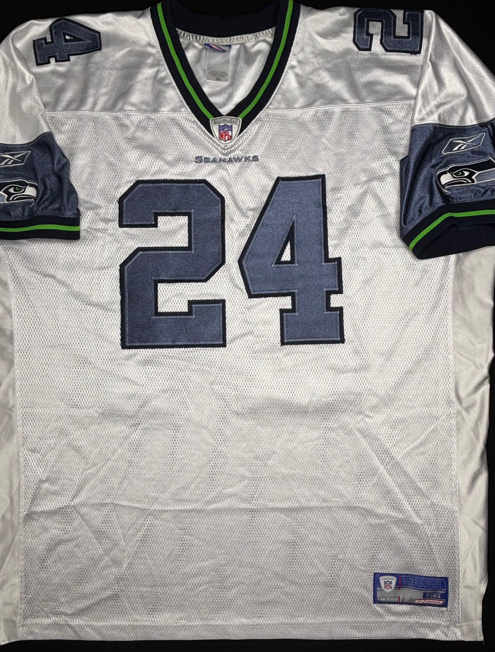 Seattle Seahawks Shawn Springs Reebok Authentic Football Jersey Size: 56