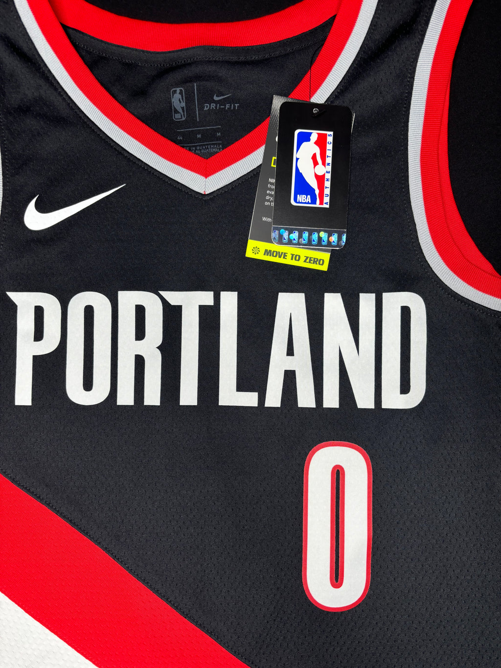 NWT Portland Trail Blazers Damian Lillard Nike Swingman Basketball Jersey Size: 44