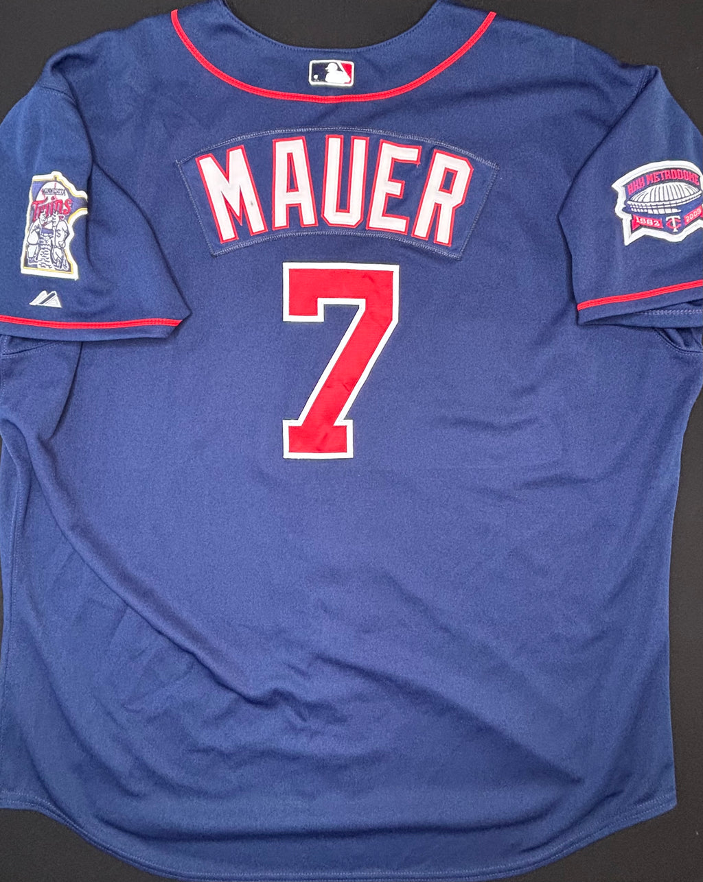 Minnesota Twins Joe Mauer Authentic Majestic Baseball Jersey Size: 60