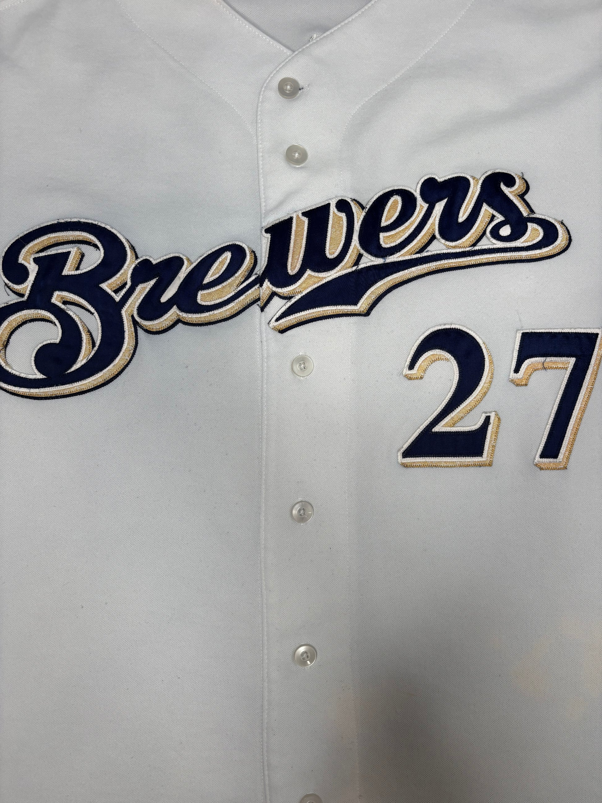 Milwaukee Brewers Brady Clark 2003 Team Issued Majestic Authentic Baseball Jersey Size: 48