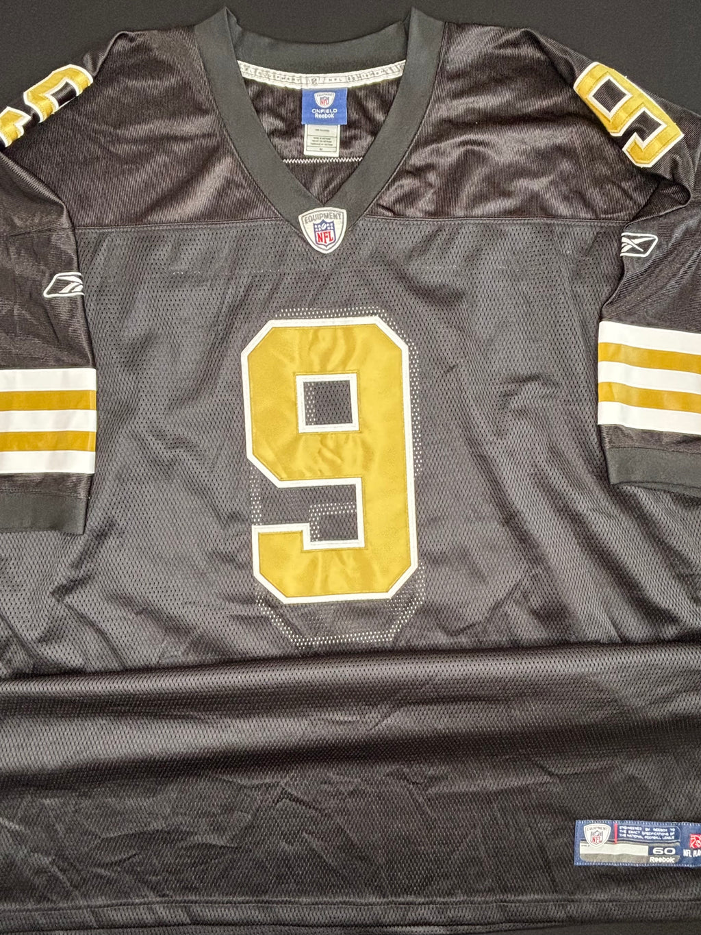 New Orleans Saints Drew Brees Authentic Reebok Football Jersey Size: 60