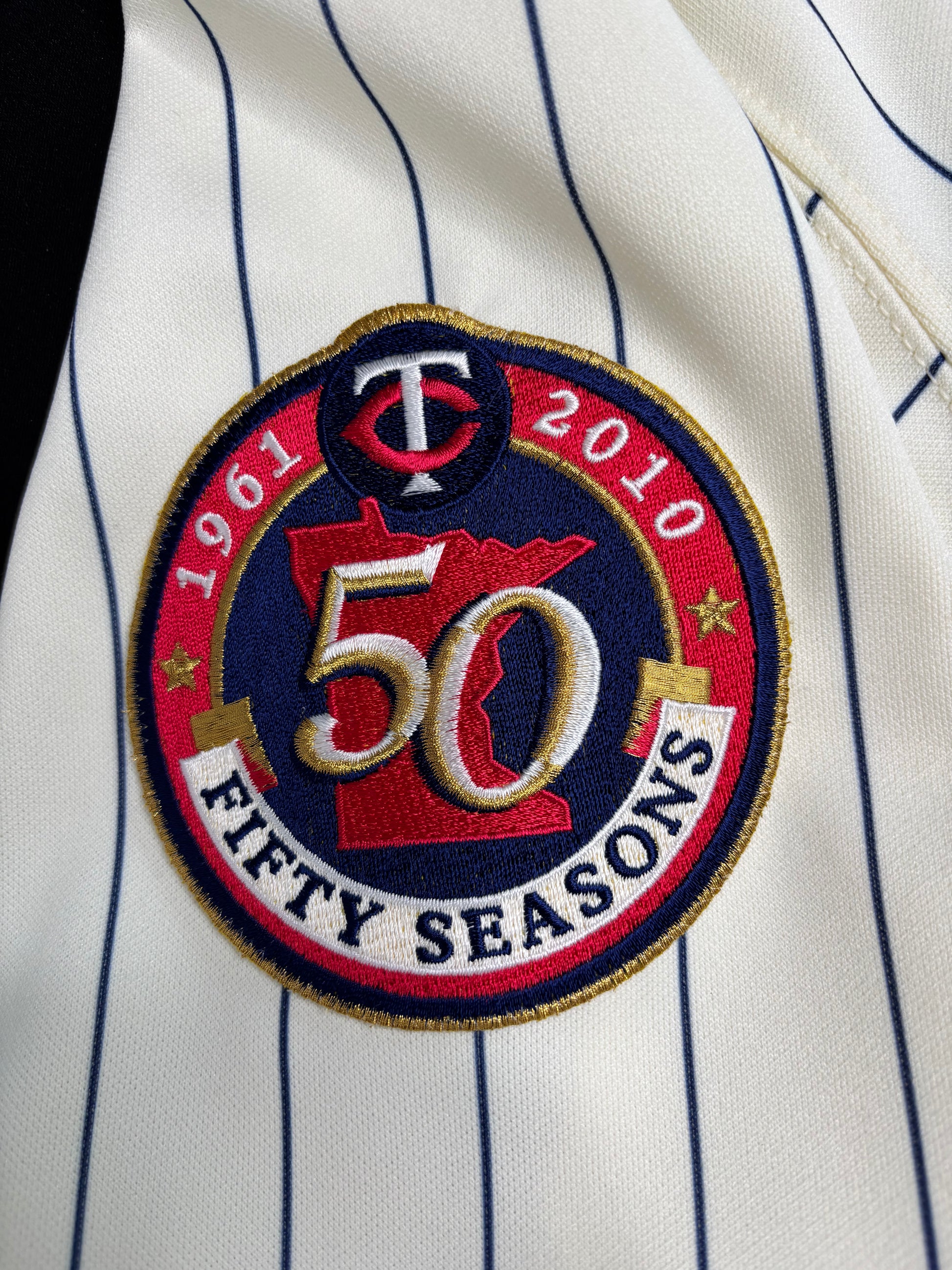 Minnesota Twins Joe Mauer 2010 Throwback Authentic Majestic baseball Jersey W/ Patches Size: 48