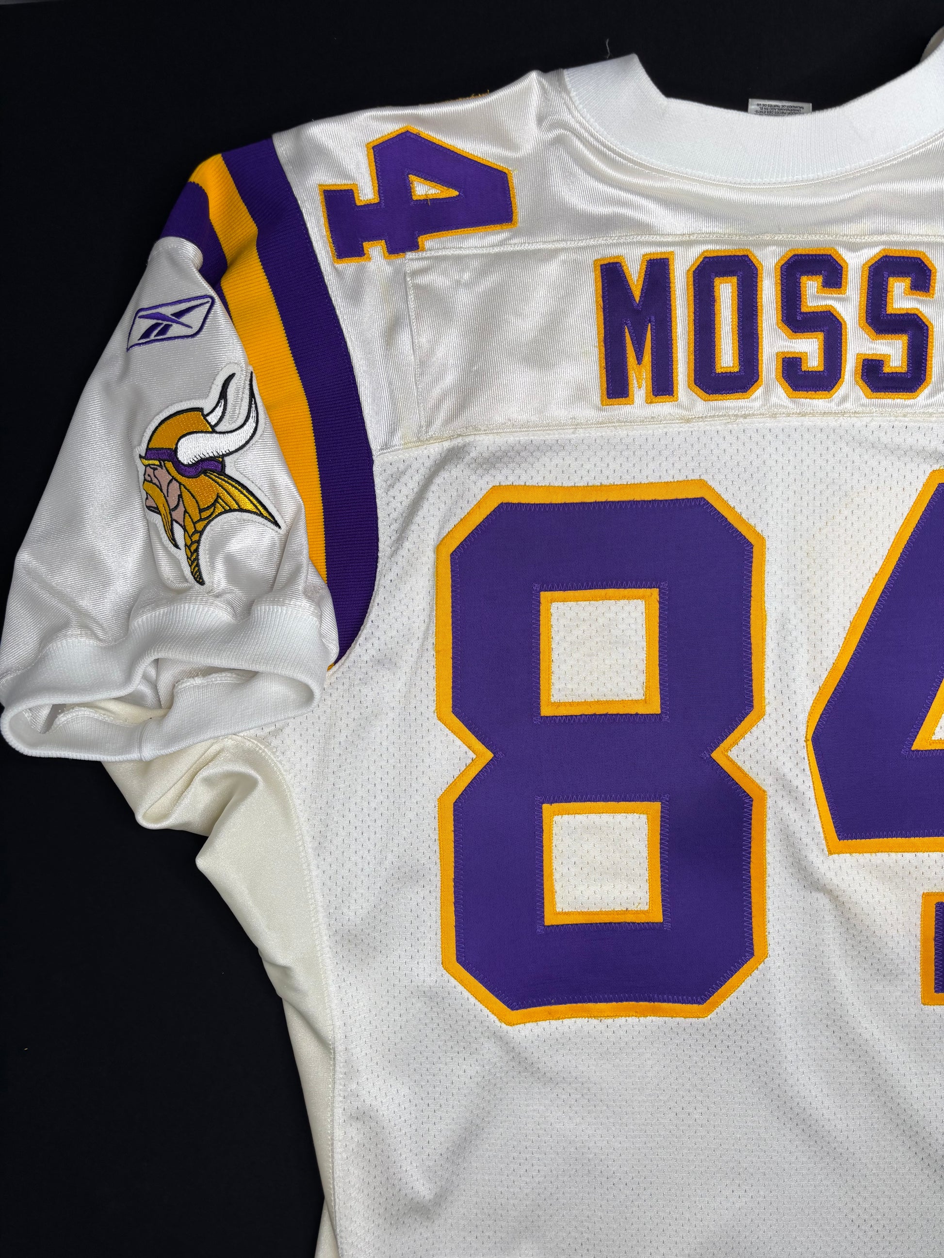 Minnesota Vikings Randy Moss Reebok Authentic w/ 40 Years Patch Football Jersey Size: 52