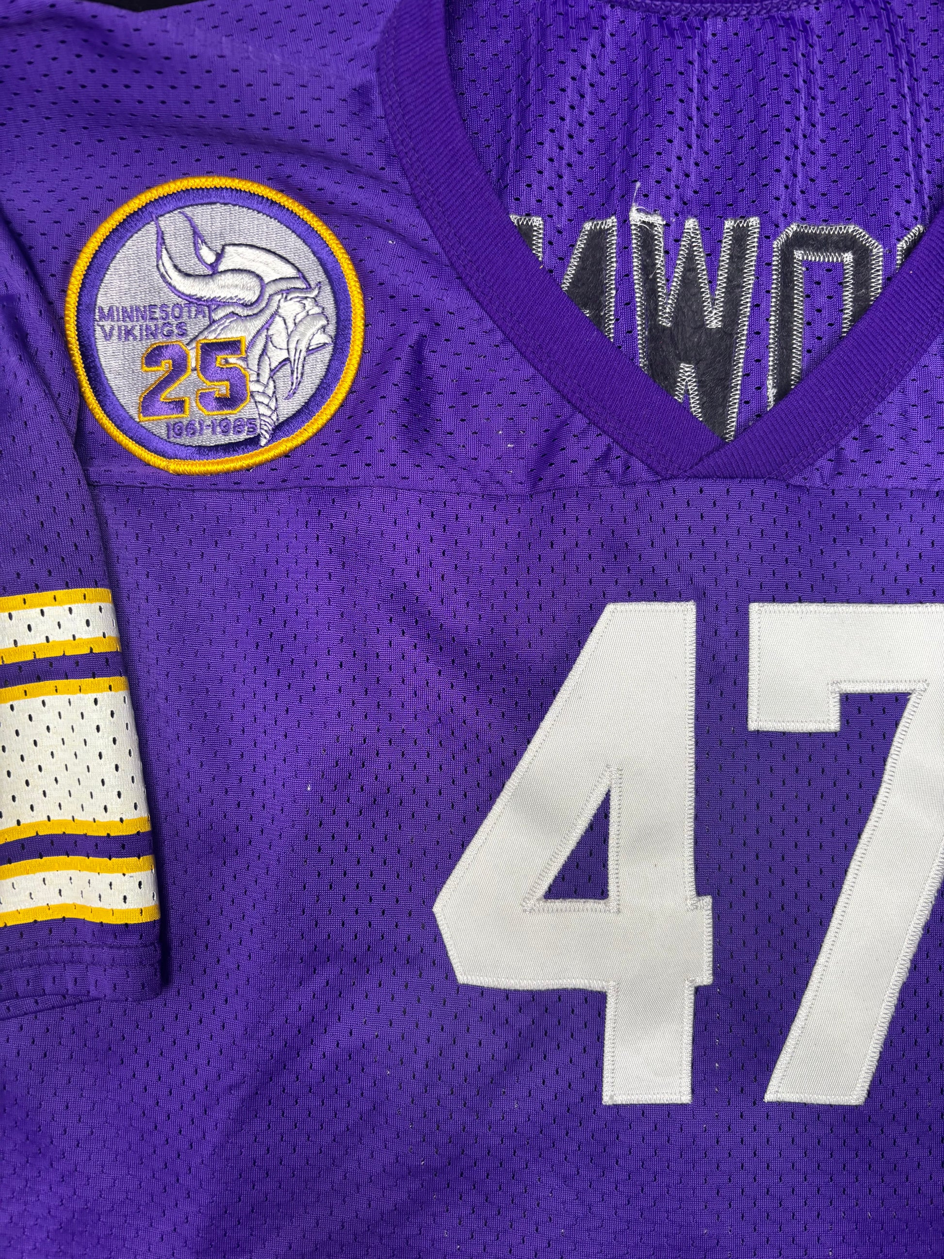 Minnesota Vikings Joey Browner Champion Football Jersey w/ 25 Year Anniversary Patch Size: YXL