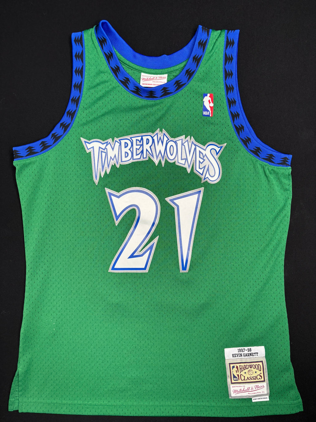 Minnesota Timberwolves Kevin Garnett Mitchell & Ness HWC Swingman Basketball Jersey Size: Medium