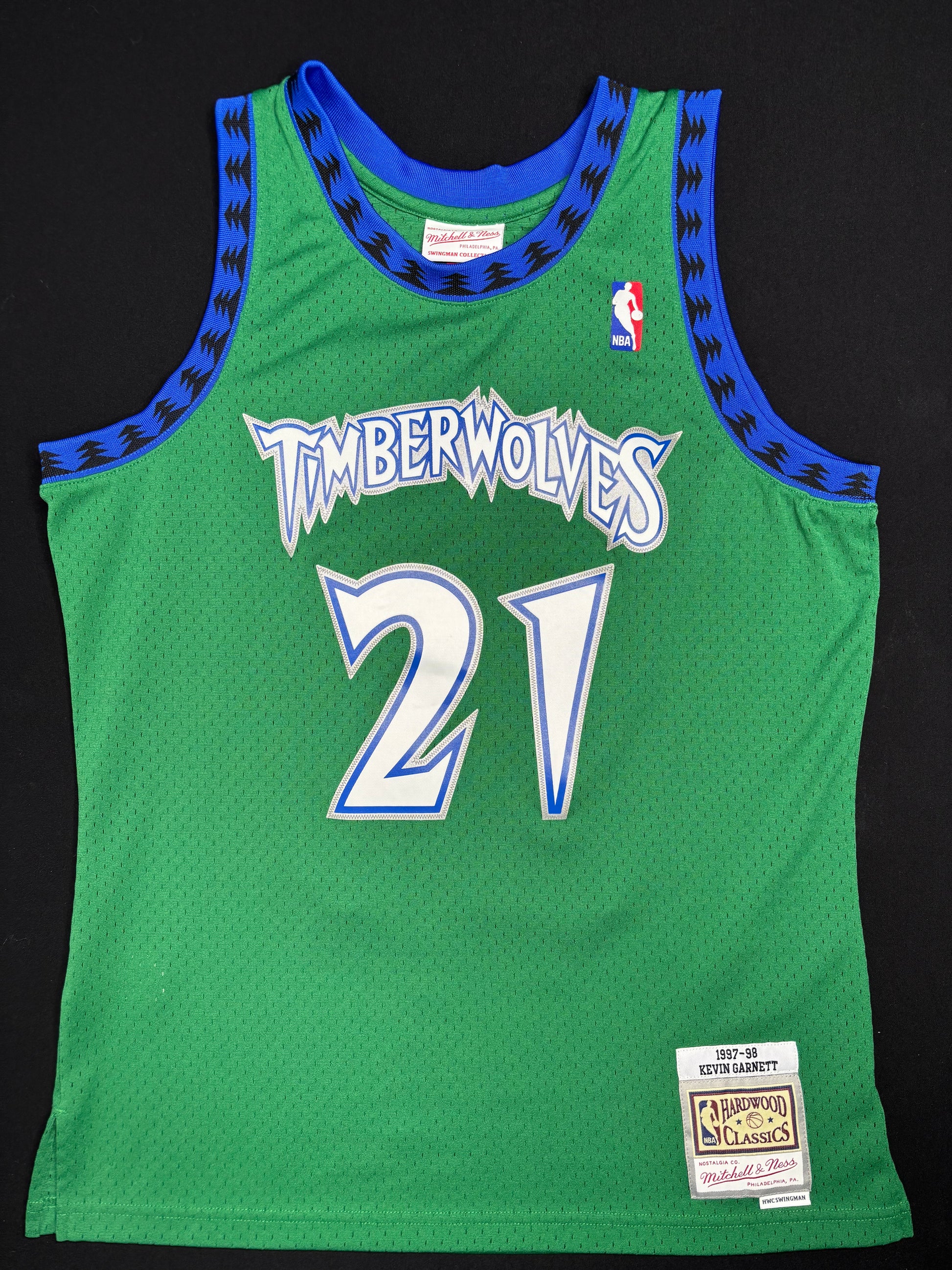 Minnesota Timberwolves Kevin Garnett Mitchell & Ness HWC Swingman Basketball Jersey Size: Medium