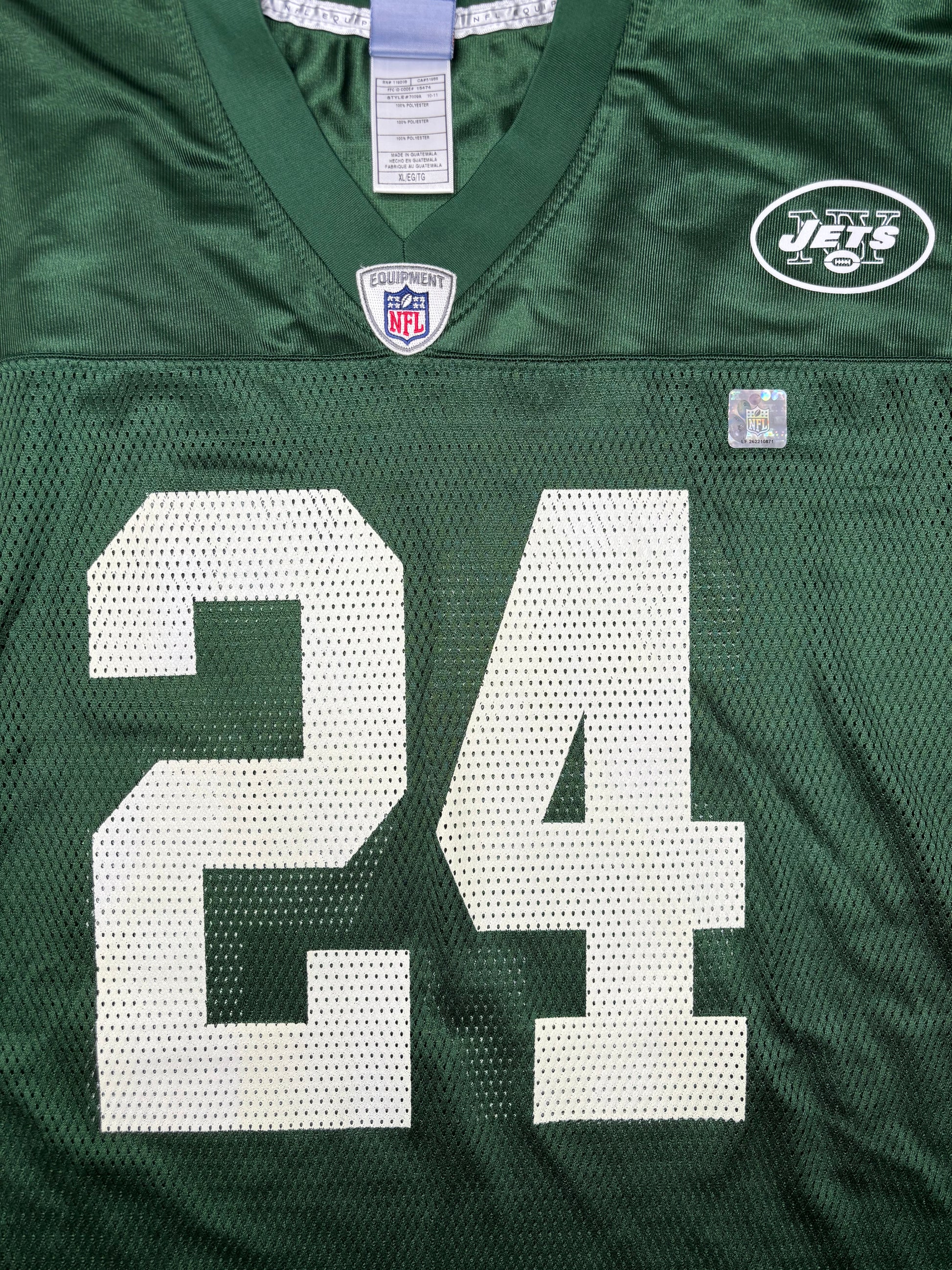 NWT New York Jets Darrelle Revis Reebok Football Jersey Size: XL