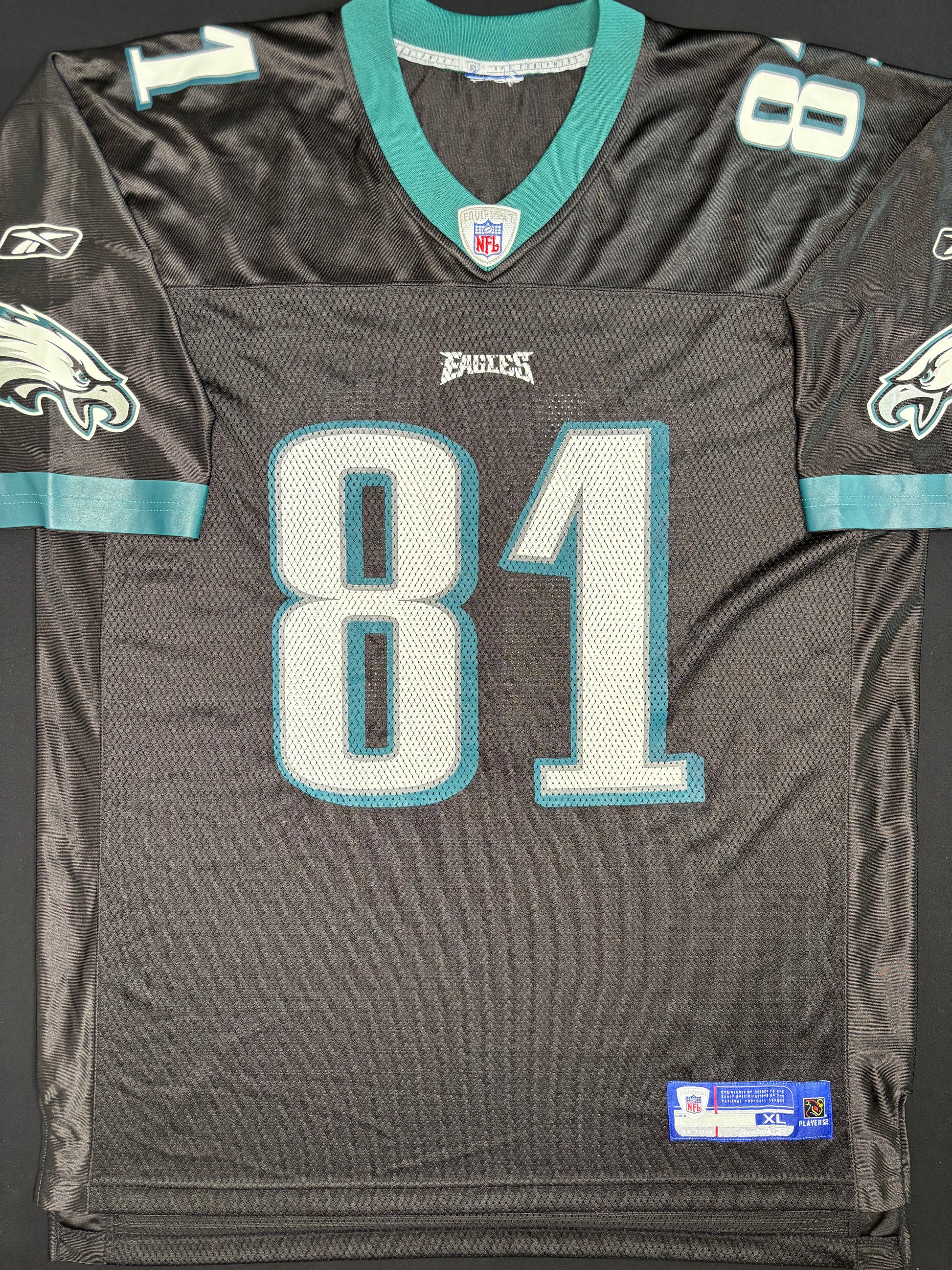 Philadelphia Eagles Terrell Owens Alt Black Reebok Football Jersey Size: XL