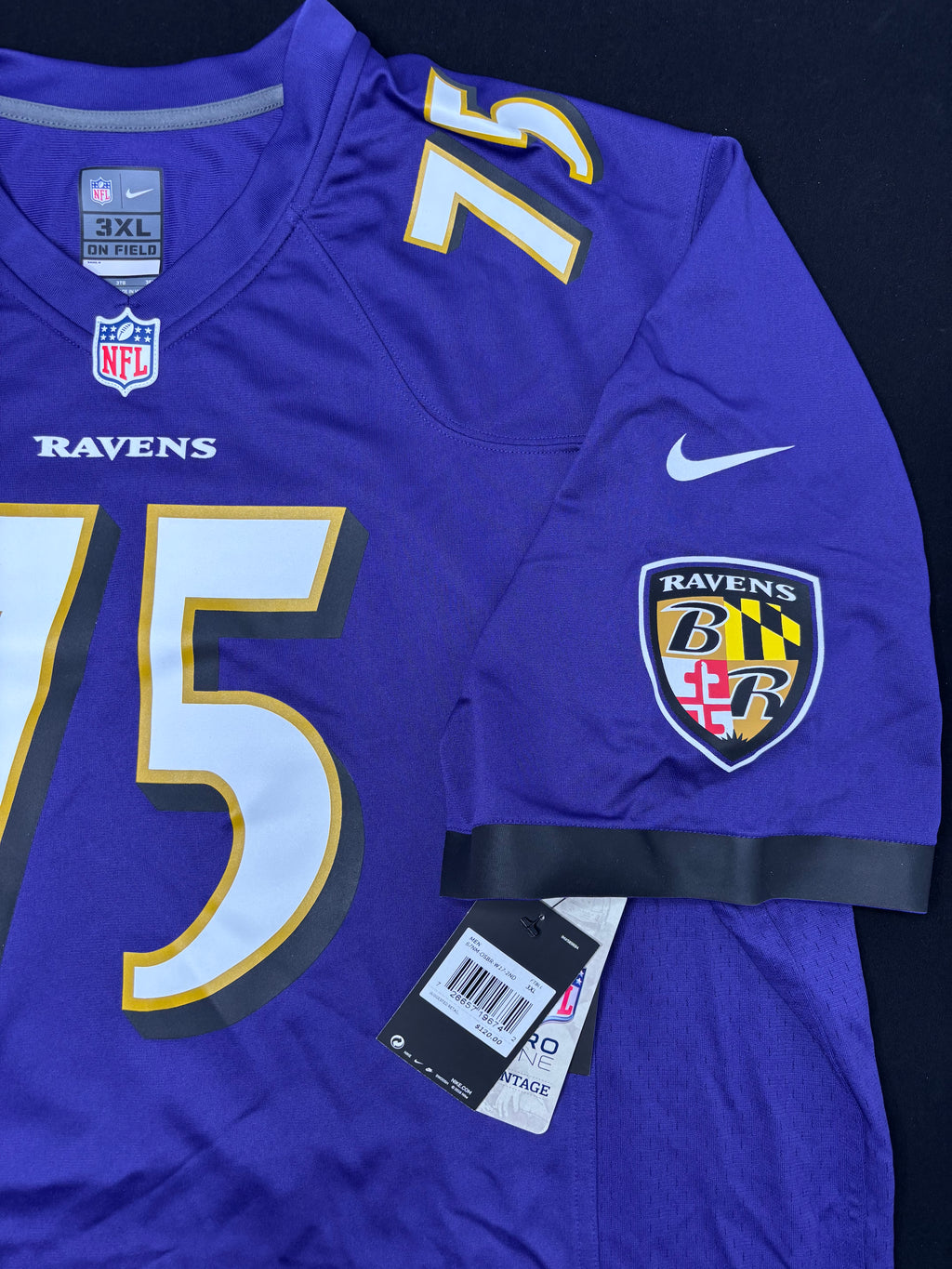 NWT Baltimore Ravens Jonathan Ogden Nike Legends Game Football Jersey Size: 3XL