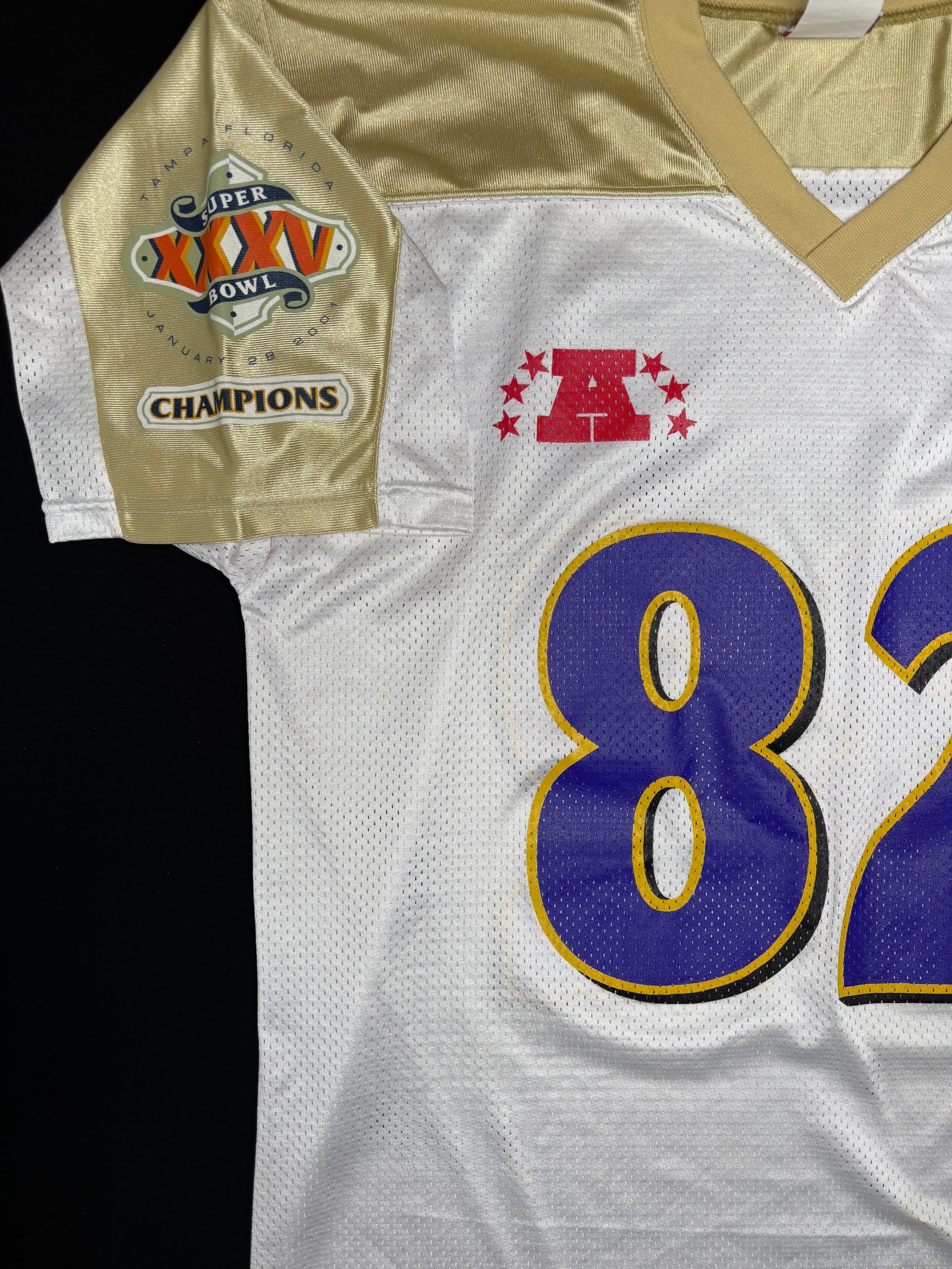 Baltimore Ravens Shannon Sharpe Super Bowl 35 Majestic Football Jersey Size: Large