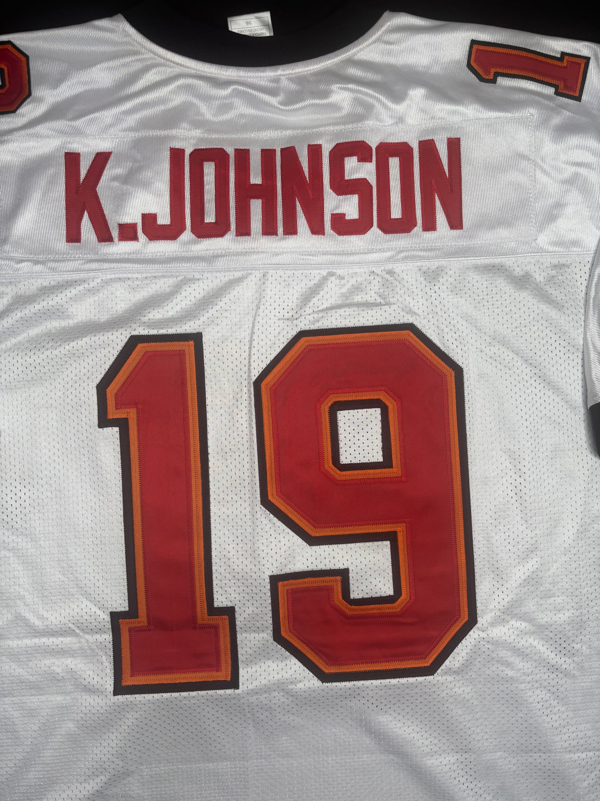 Tampa Bay Buccaneers Keyshawn Johnson Authentic Reebok Football Jersey Size: 56