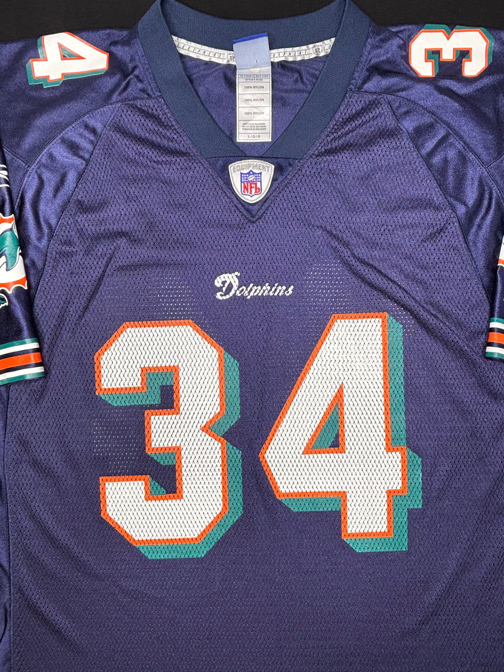 Miami Dolphins Ricky Williams Alt Blue Reebok Football Jersey Size: Large