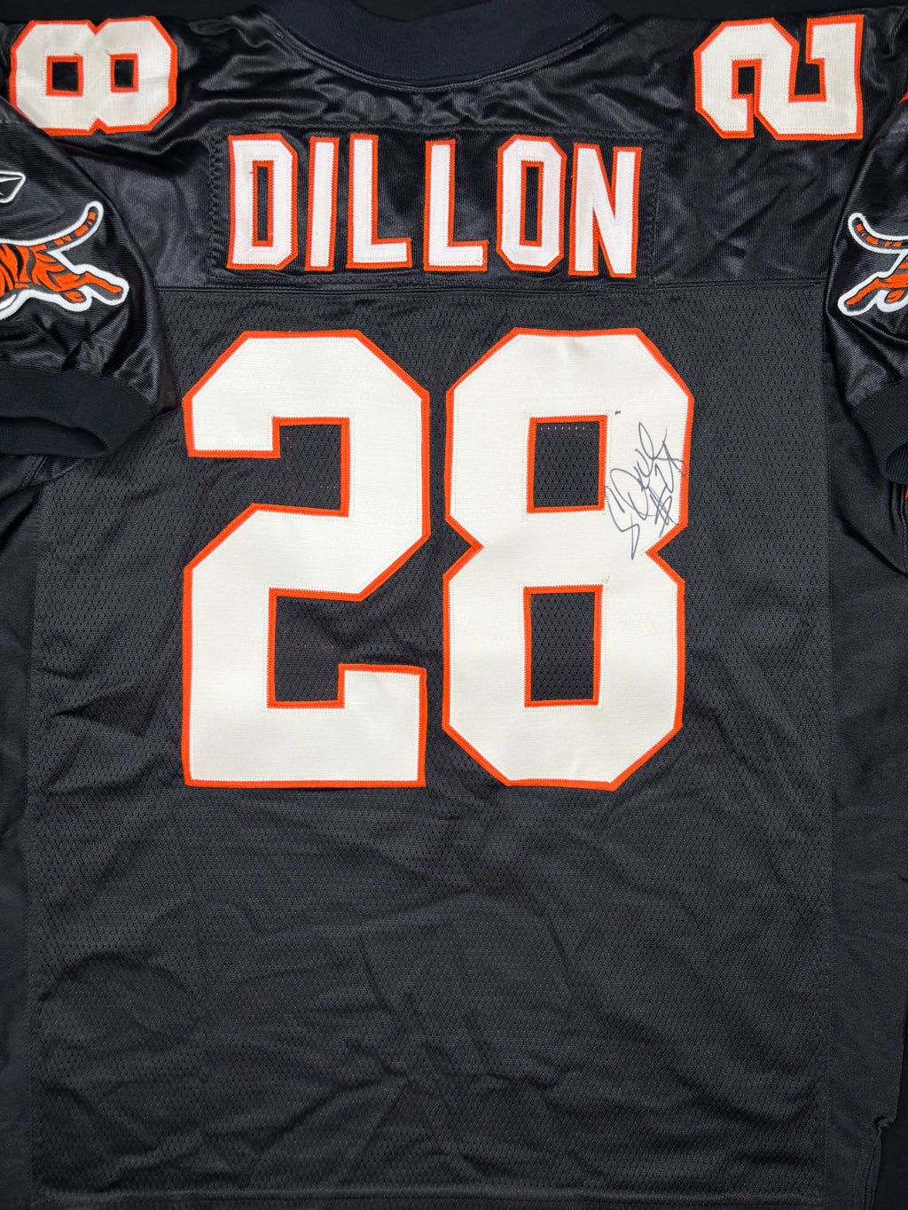 Cincinnati Bengals Corey Dillon Autographed Reebok Authentic Football Jersey Size: 50