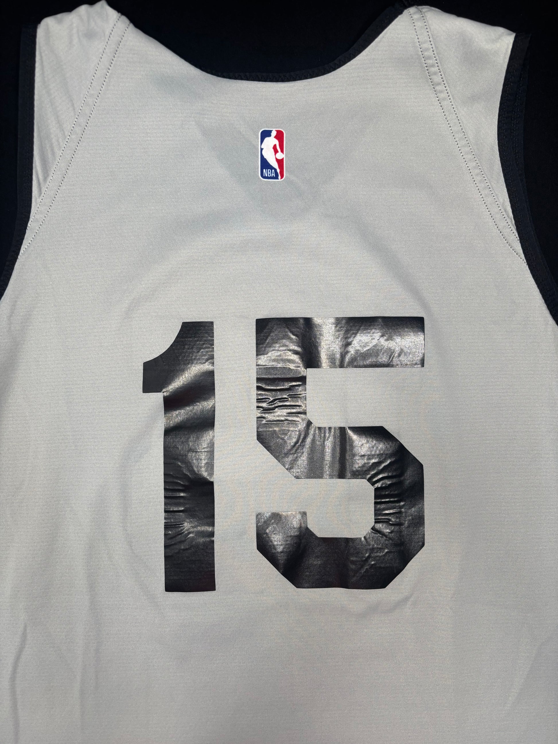 Atlanta Hawks Clint Capela 2022-23 Practice Used Black Grey Practice Basketball Jersey Size: XL