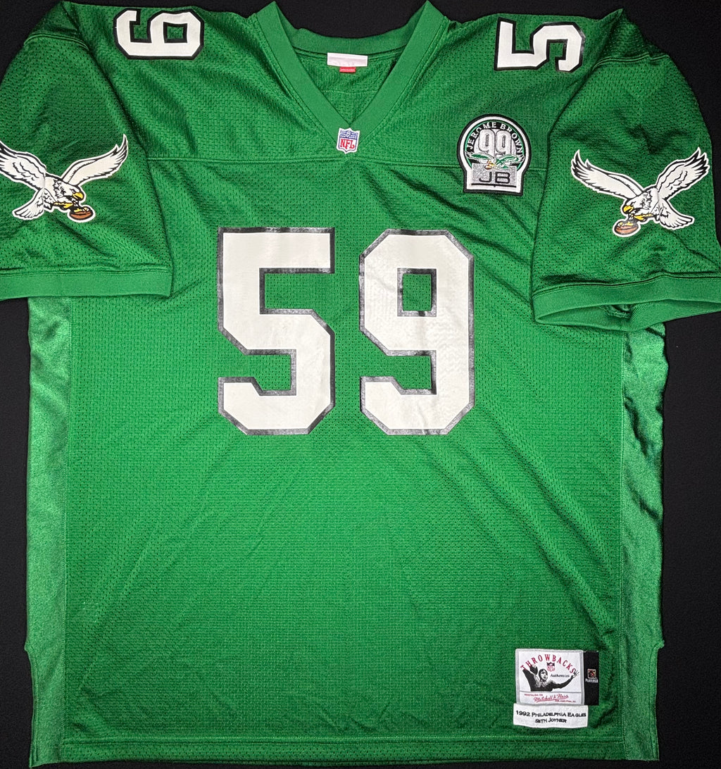 Philadelphia Eagles Seth Joyner w/JB99 patch Mitchell and Ness Authentic Football Jersey Size: 4XL