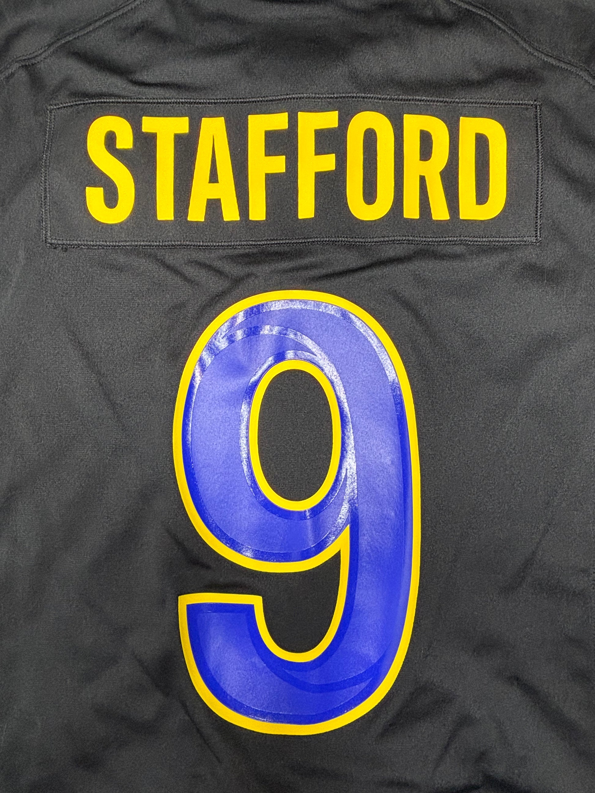 NWT Los Angeles Rams Matthew Stafford Super Bowl 56 Alt Black Nike Football Jersey Size: XL