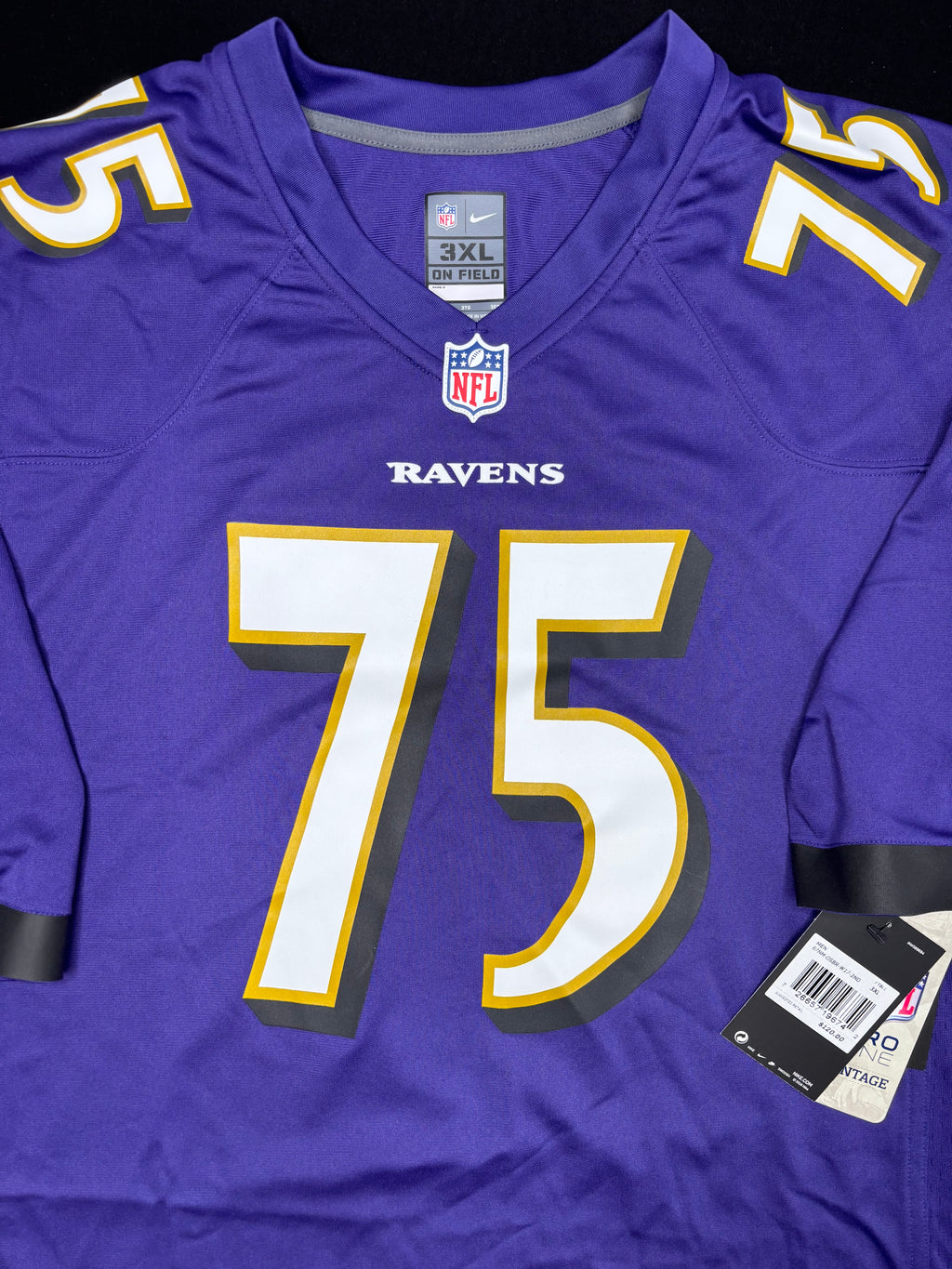 NWT Baltimore Ravens Jonathan Ogden Nike Legends Game Football Jersey Size: 3XL