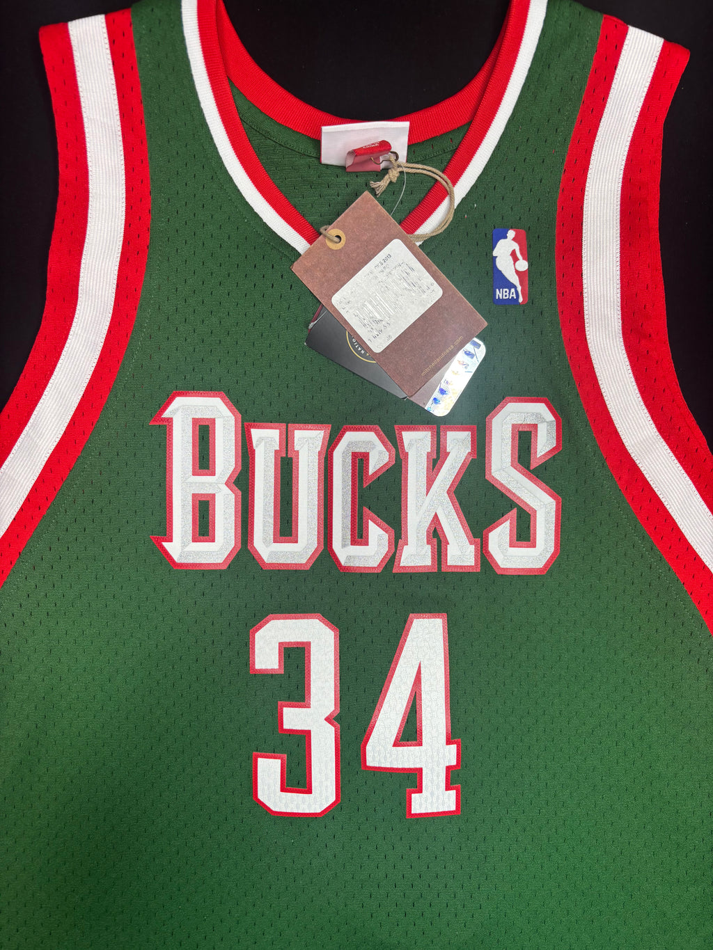 NWT Milwaukee Bucks Giannis Antetokounmpo Mitchell Ness 2013-14 Basketball Jersey Size: Large