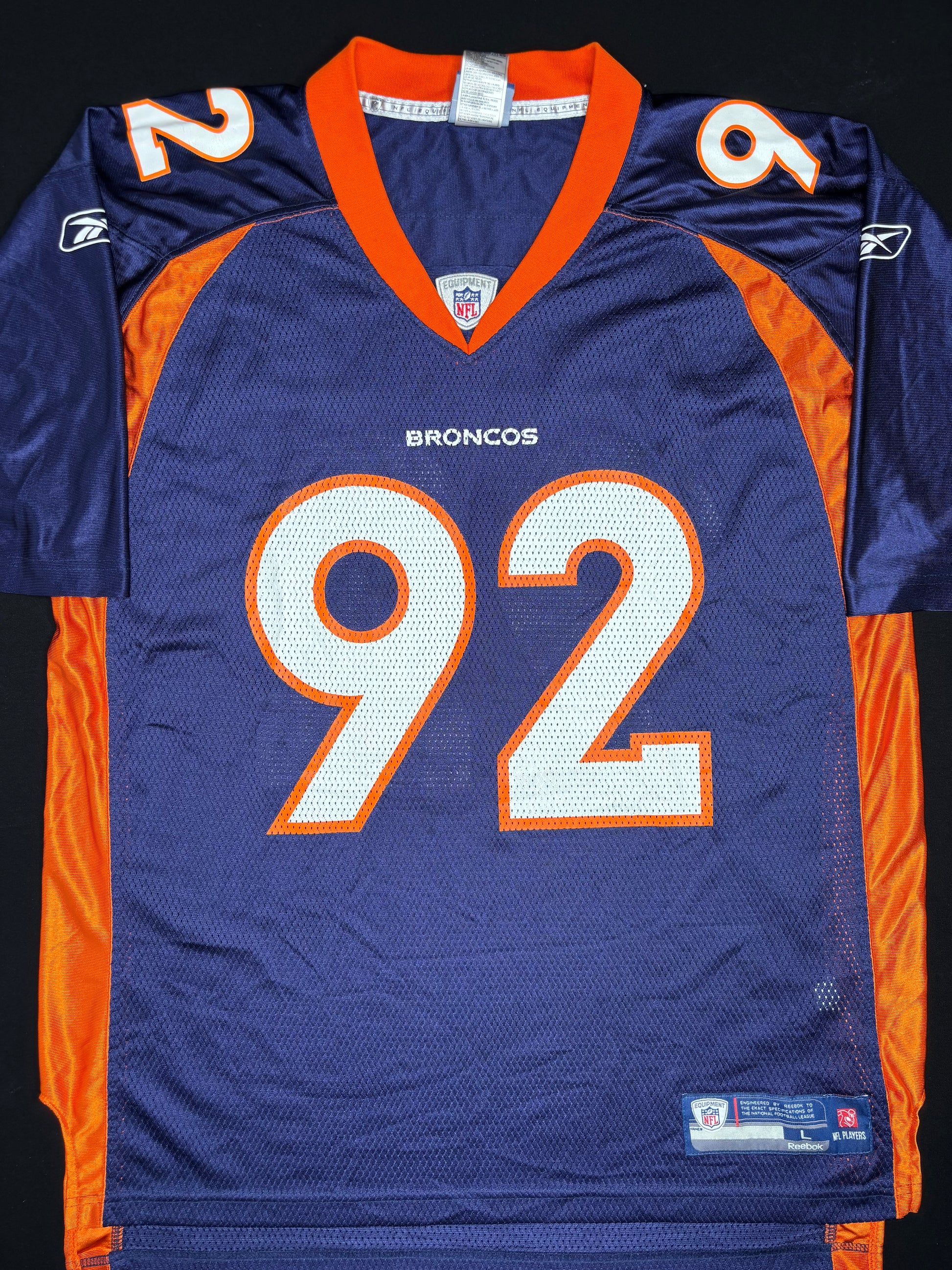 Denver Broncos Elvis Dumervil Reebok Football Jersey Size: Large