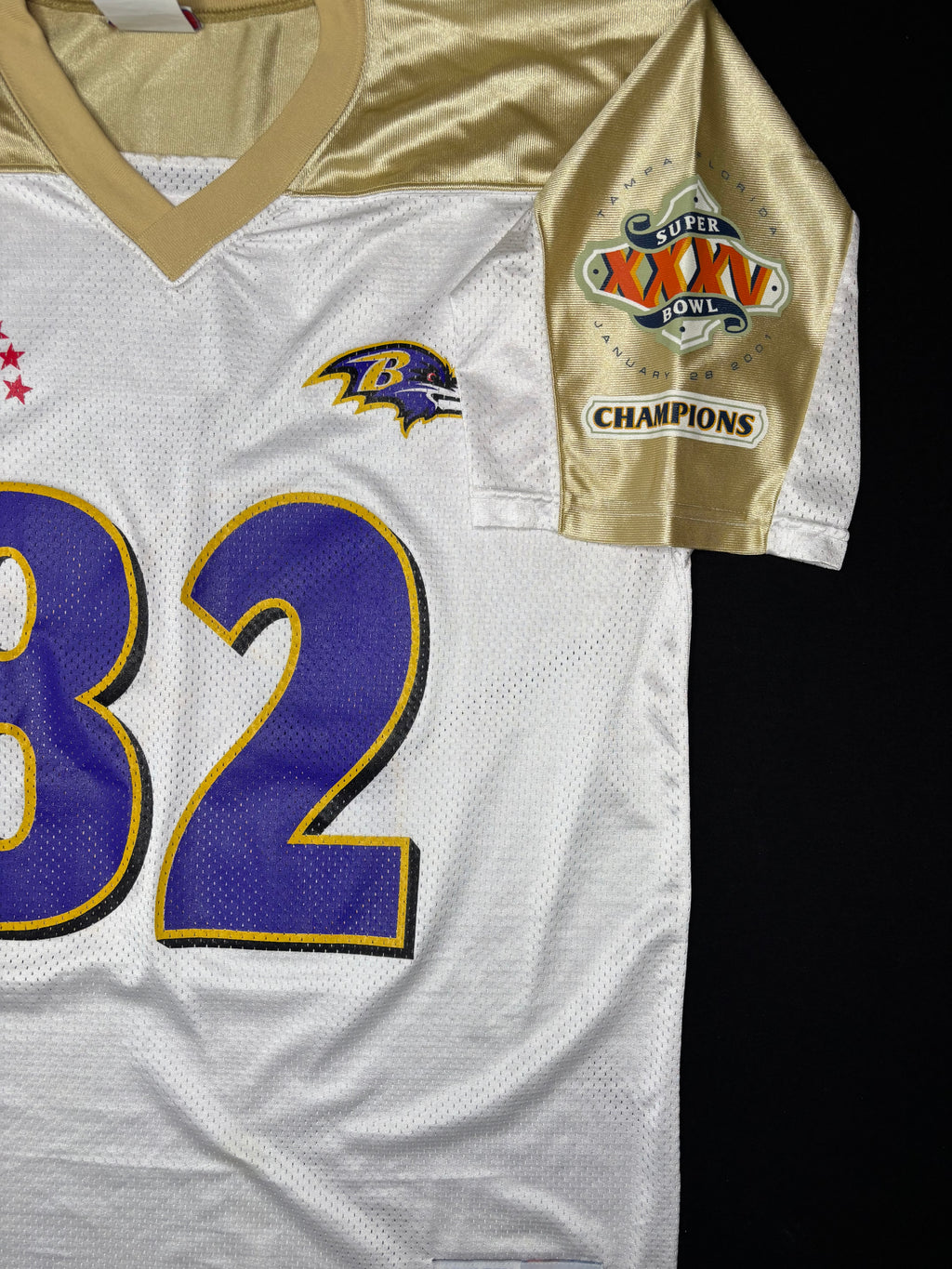 Baltimore Ravens Shannon Sharpe Super Bowl 35 Majestic Football Jersey Size: Large