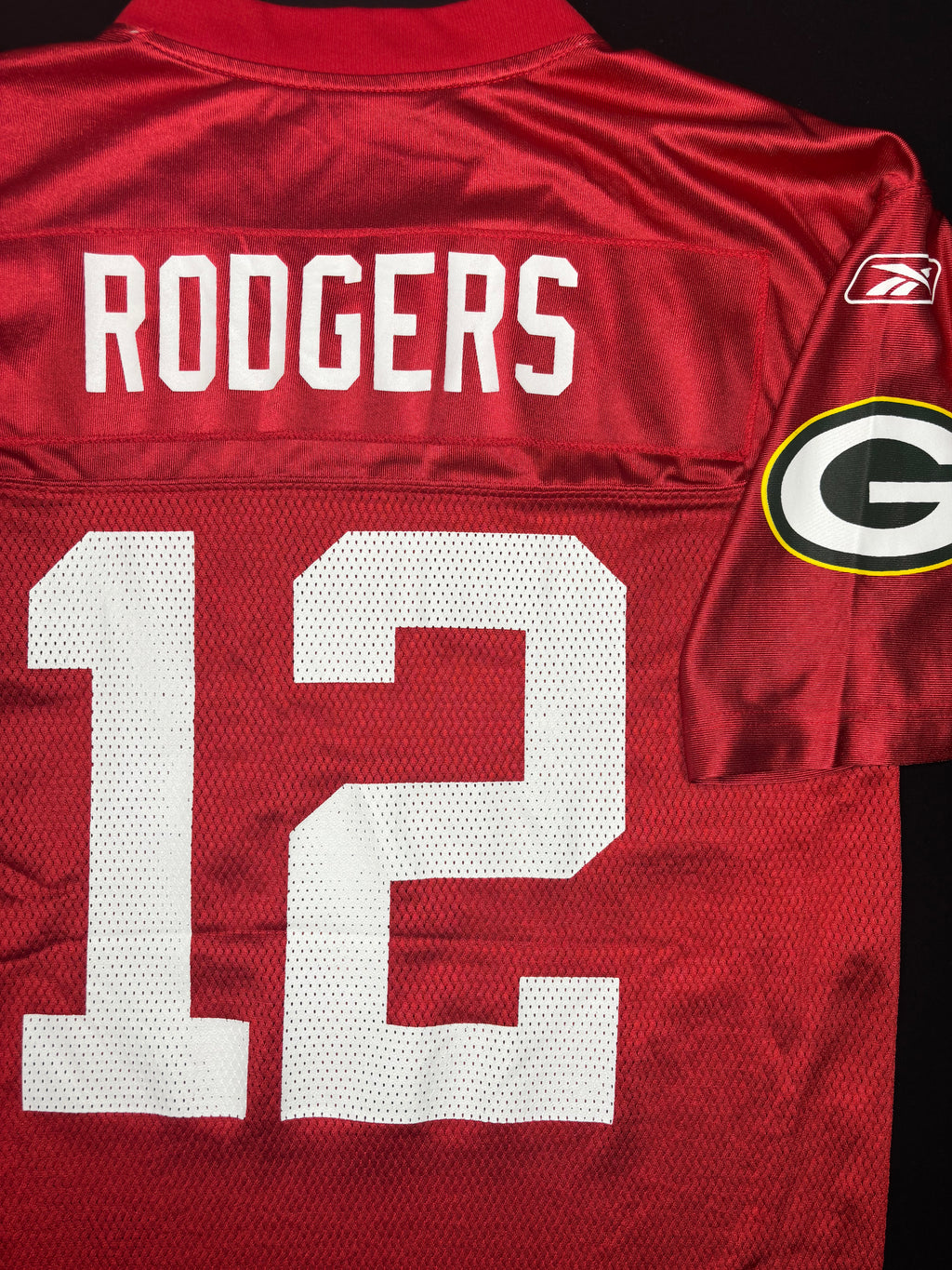 Green Bay Packers Aaron Rodgers Practice Red Reebok Football Jersey Size: Medium