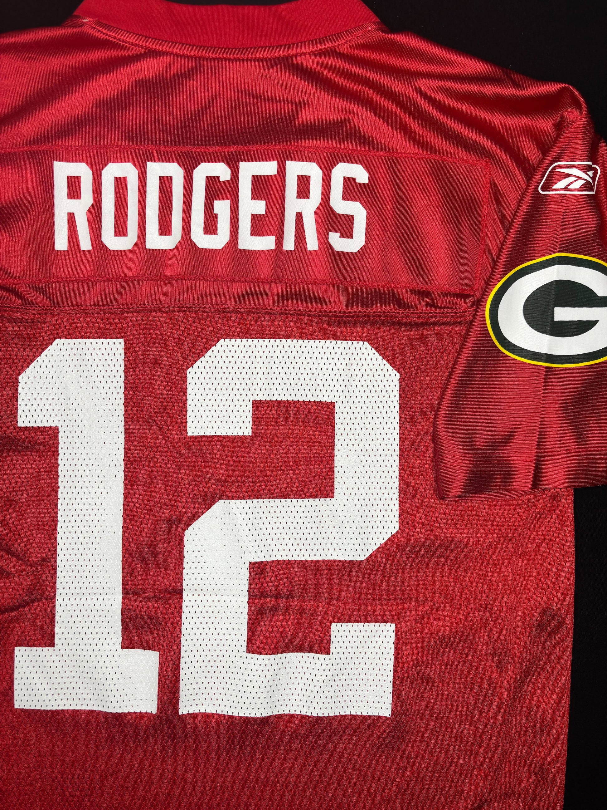 Green Bay Packers Aaron Rodgers Practice Red Reebok Football Jersey Size: Medium