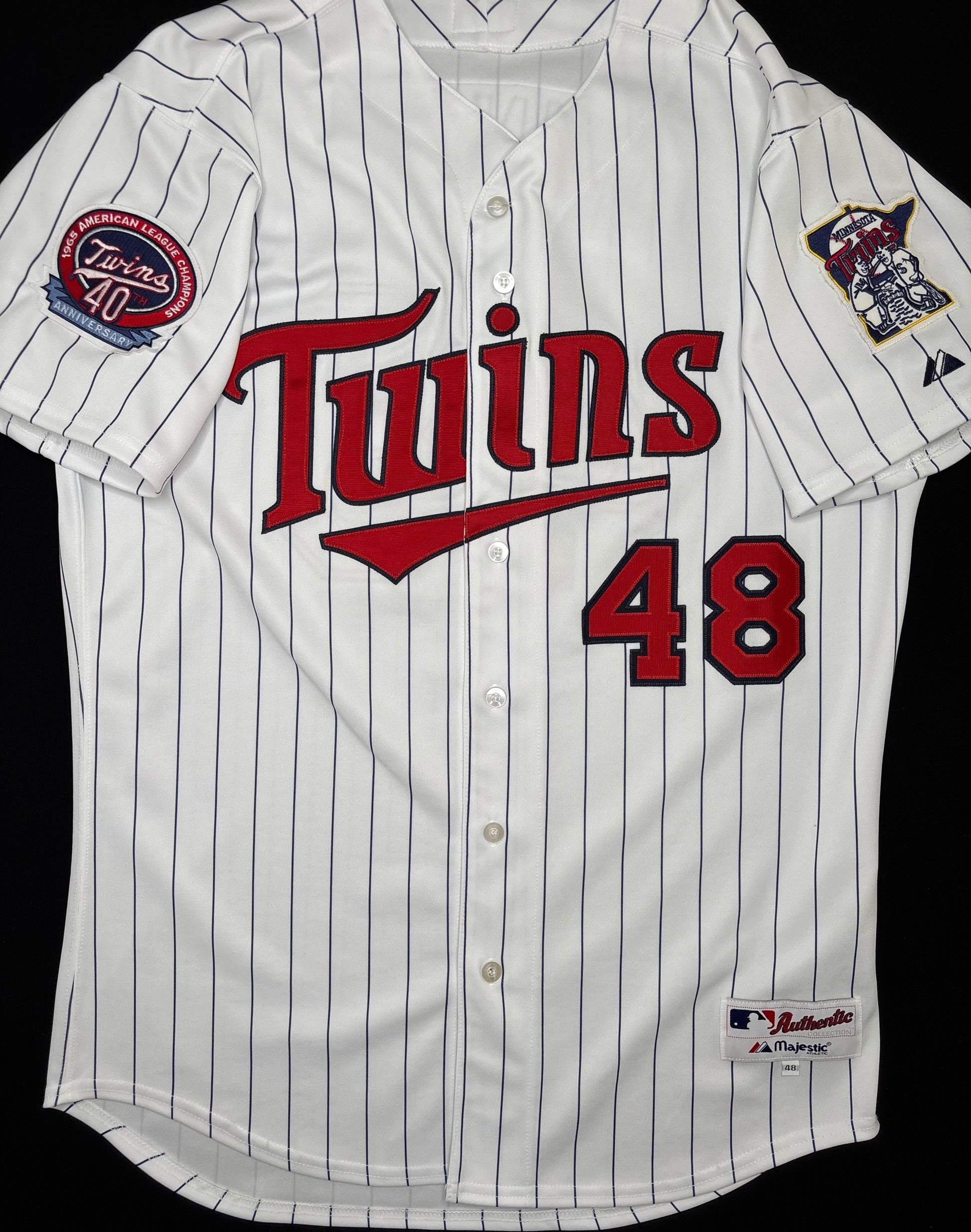 Minnesota Twins Torii Hunter Authentic Majestic Baseball Jersey Size: 48